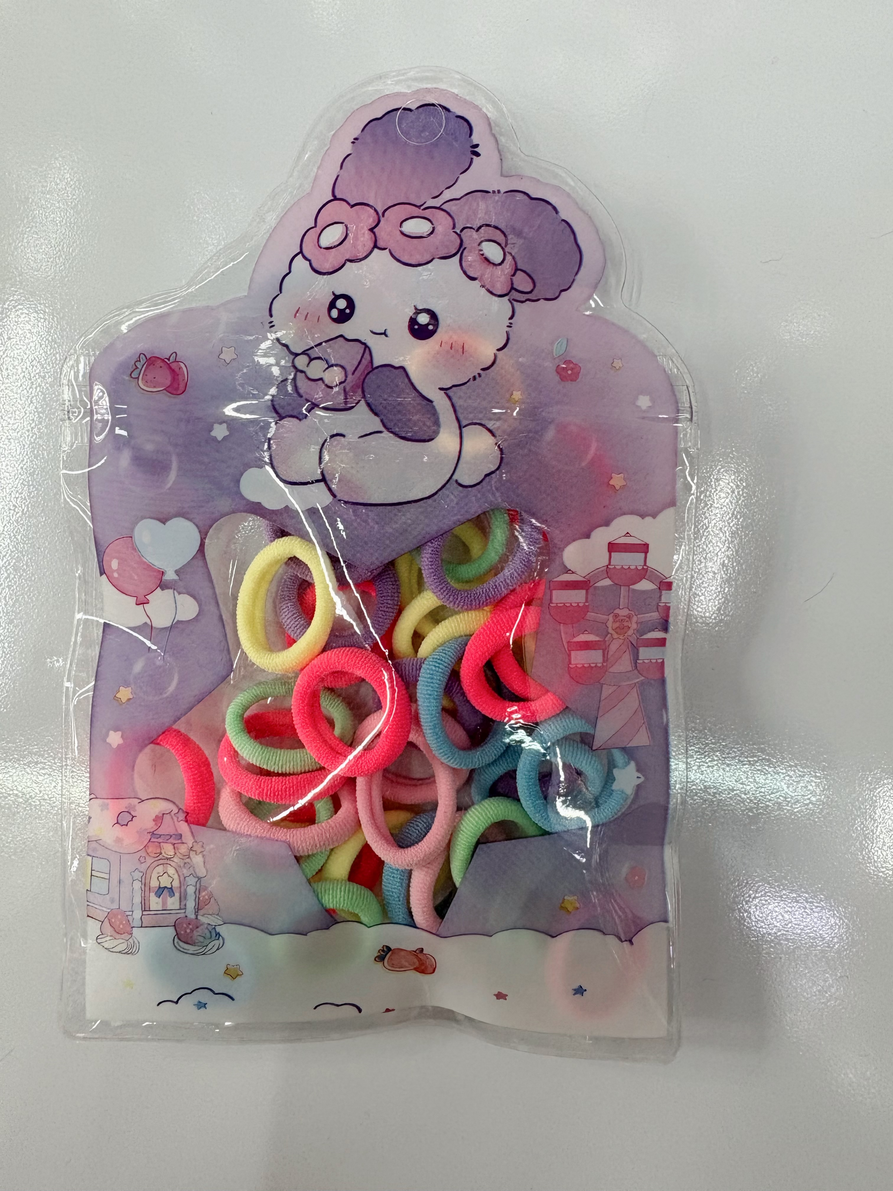 Factory direct supply, specialized export, foreign trade children's towel rings, hair ties, cartoon children's hair accessories, 2026 new style, 50-piece set detail image 3