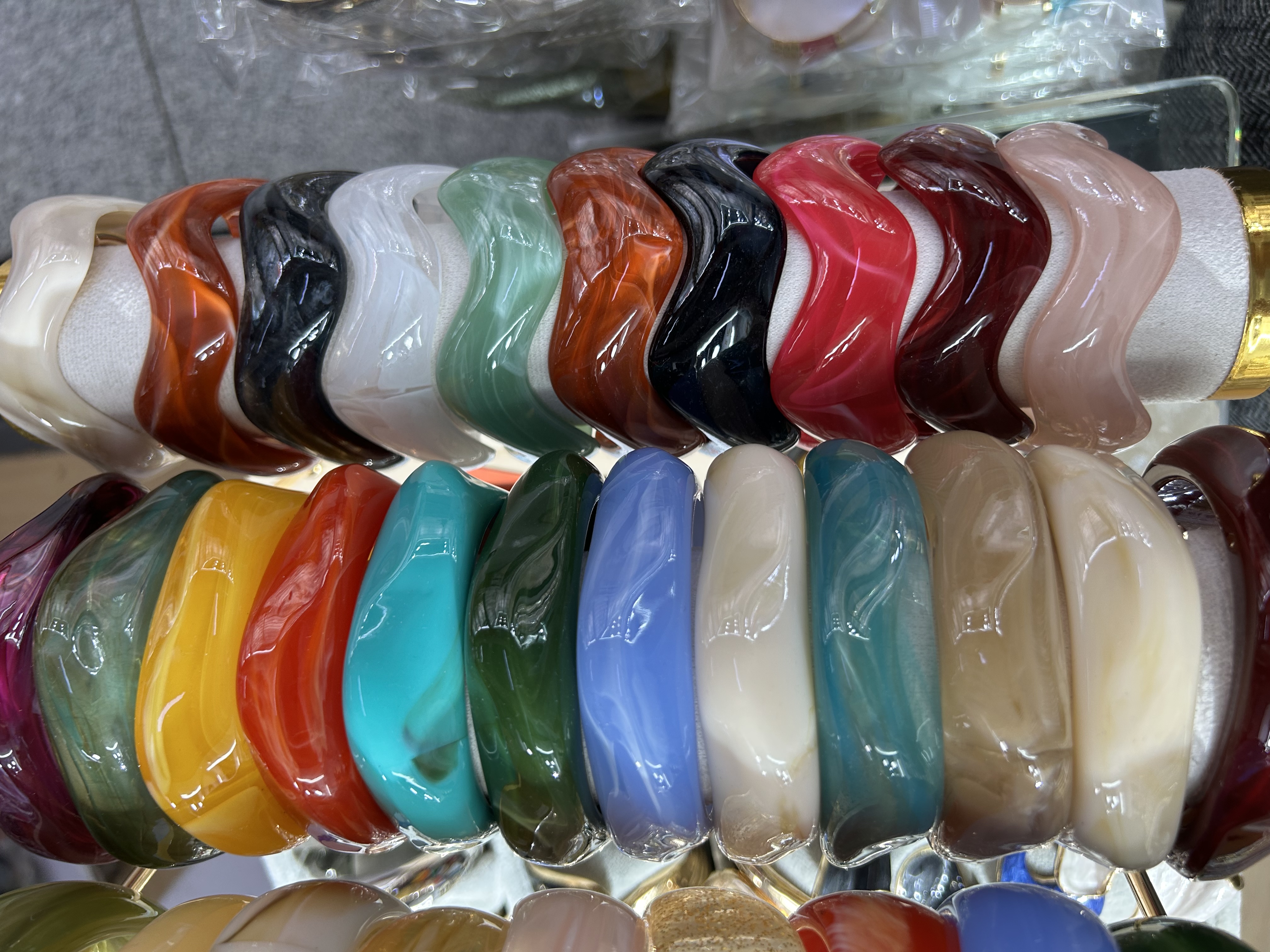 树脂铭心饰品铜微镶不规则手链女款水晶能量手环详情图2