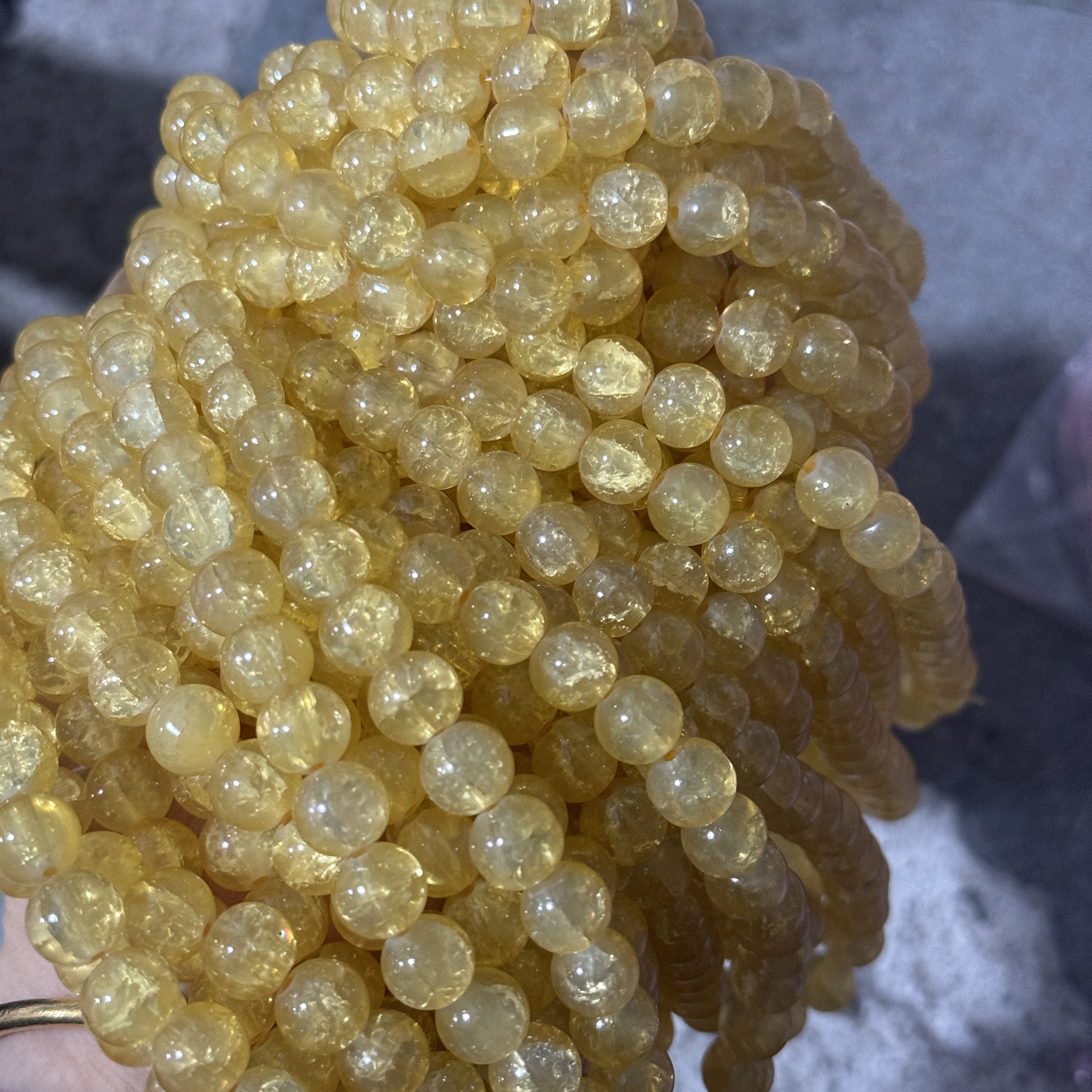 仿古琉璃珠水晶散珠批发珠子玻璃材质串珠原料diy饰品配件抖音爆款白底实物图