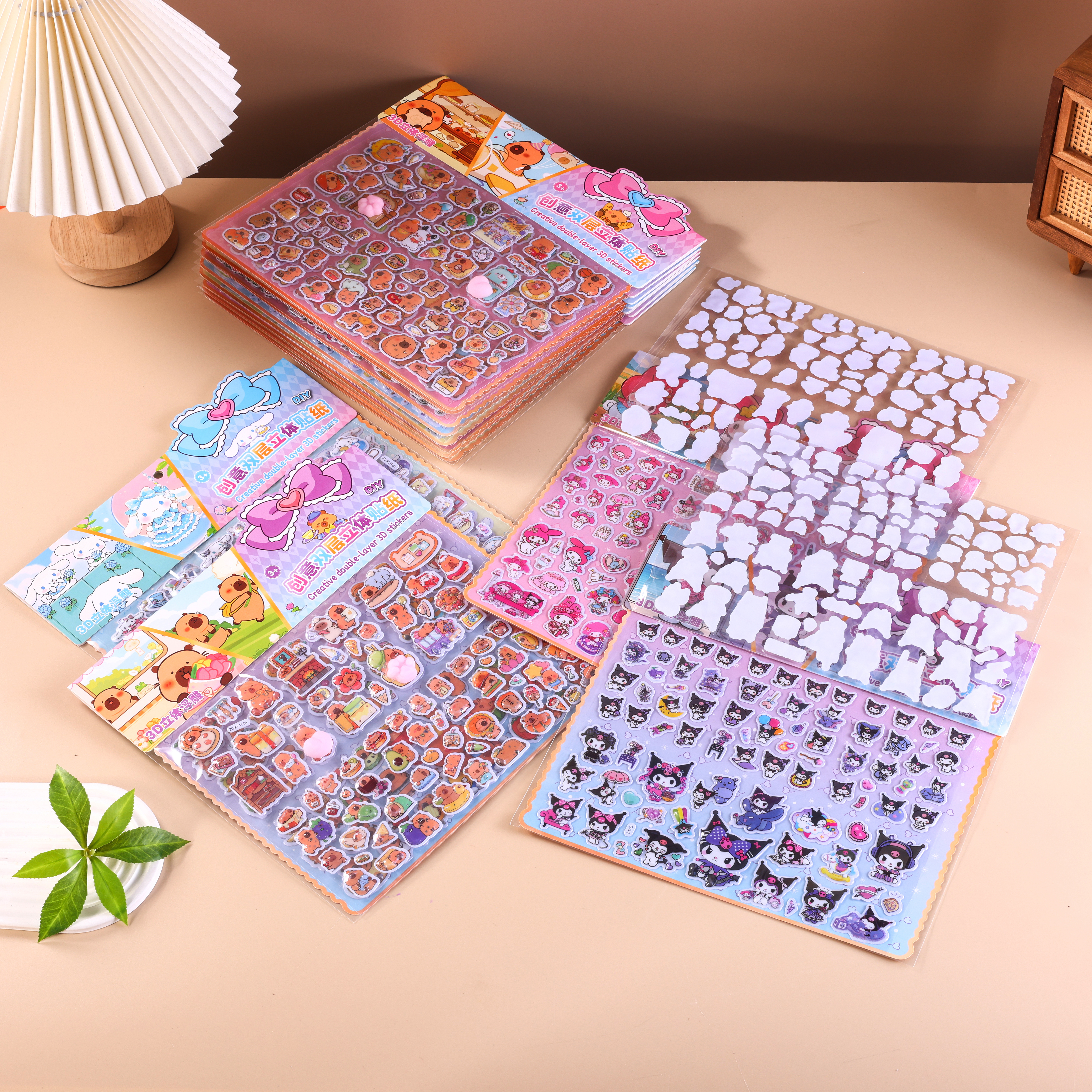 ZC-AC11双层立体贴纸 浮雕立体贴纸 PP桃 猫爪详情图2