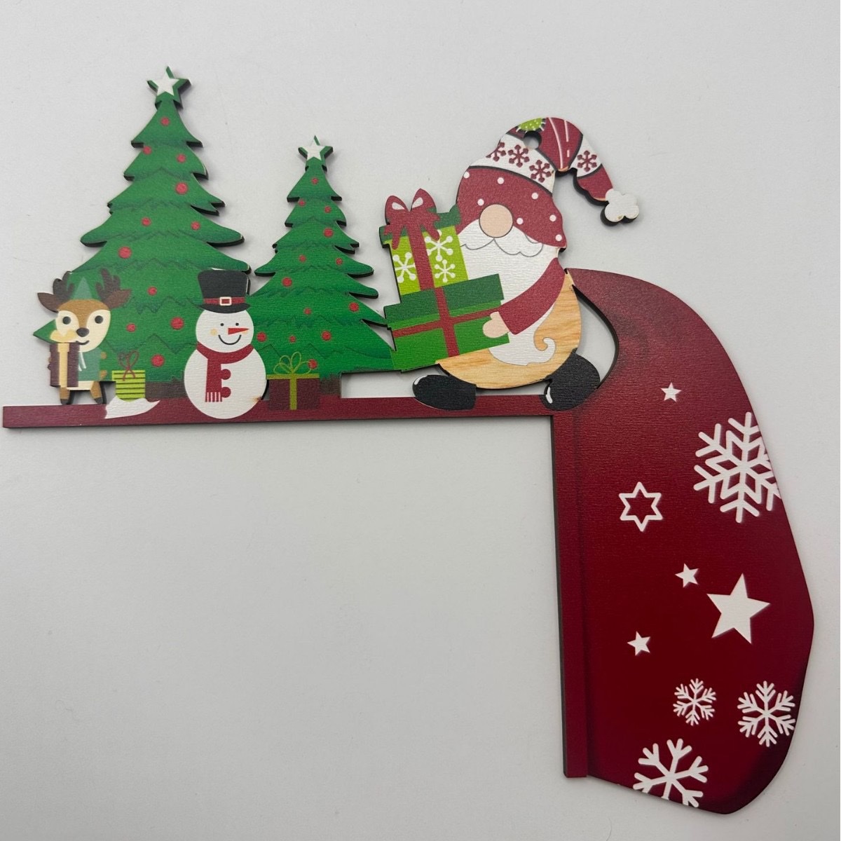 跨境创意圣诞节木质门框拐角装饰门角节日氛围布置雪人帽子圣诞老人详情图9