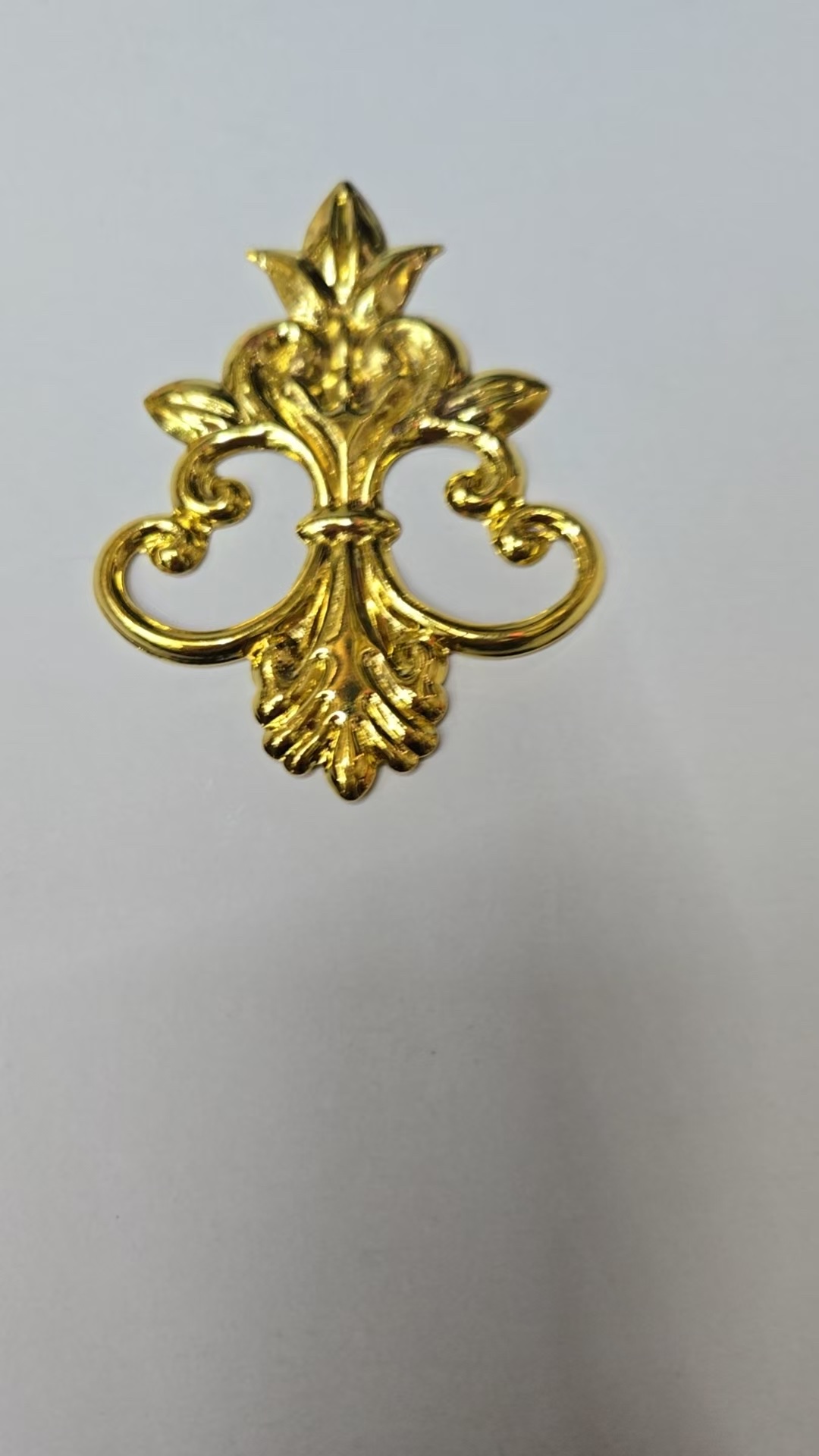 轻奢金色卷草纹金属装饰片 欧式家具柜门装饰花片 手工DIY饰品配件装饰贴