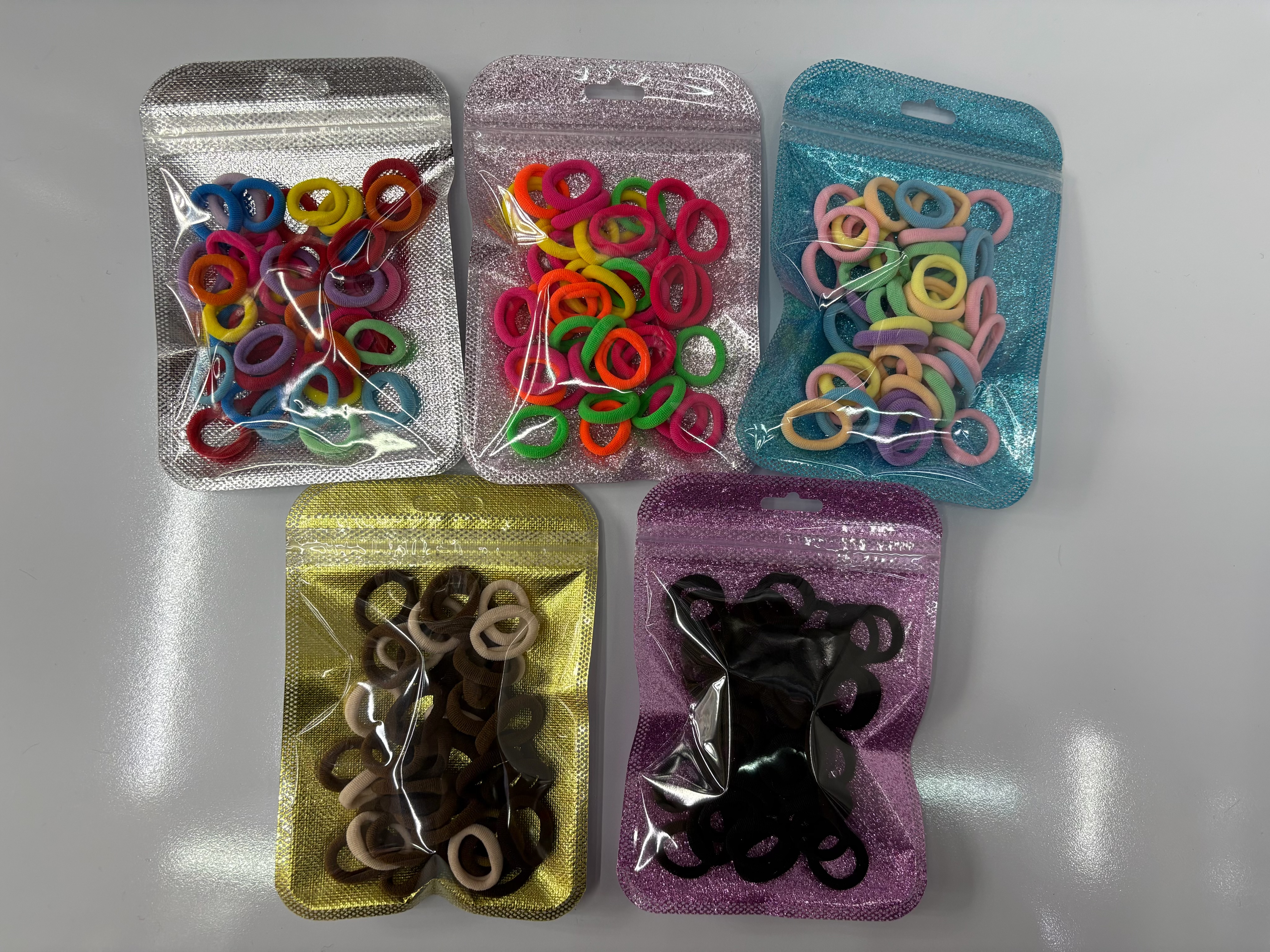 Factory direct supply for export children's towel rings 2.5 new style, 50 pieces each, shiny packaging, headband towel rings full figure
