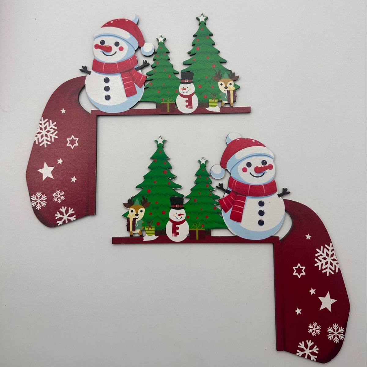 跨境创意圣诞节木质门框拐角装饰门角节日氛围布置雪人帽子圣诞老人详情图3