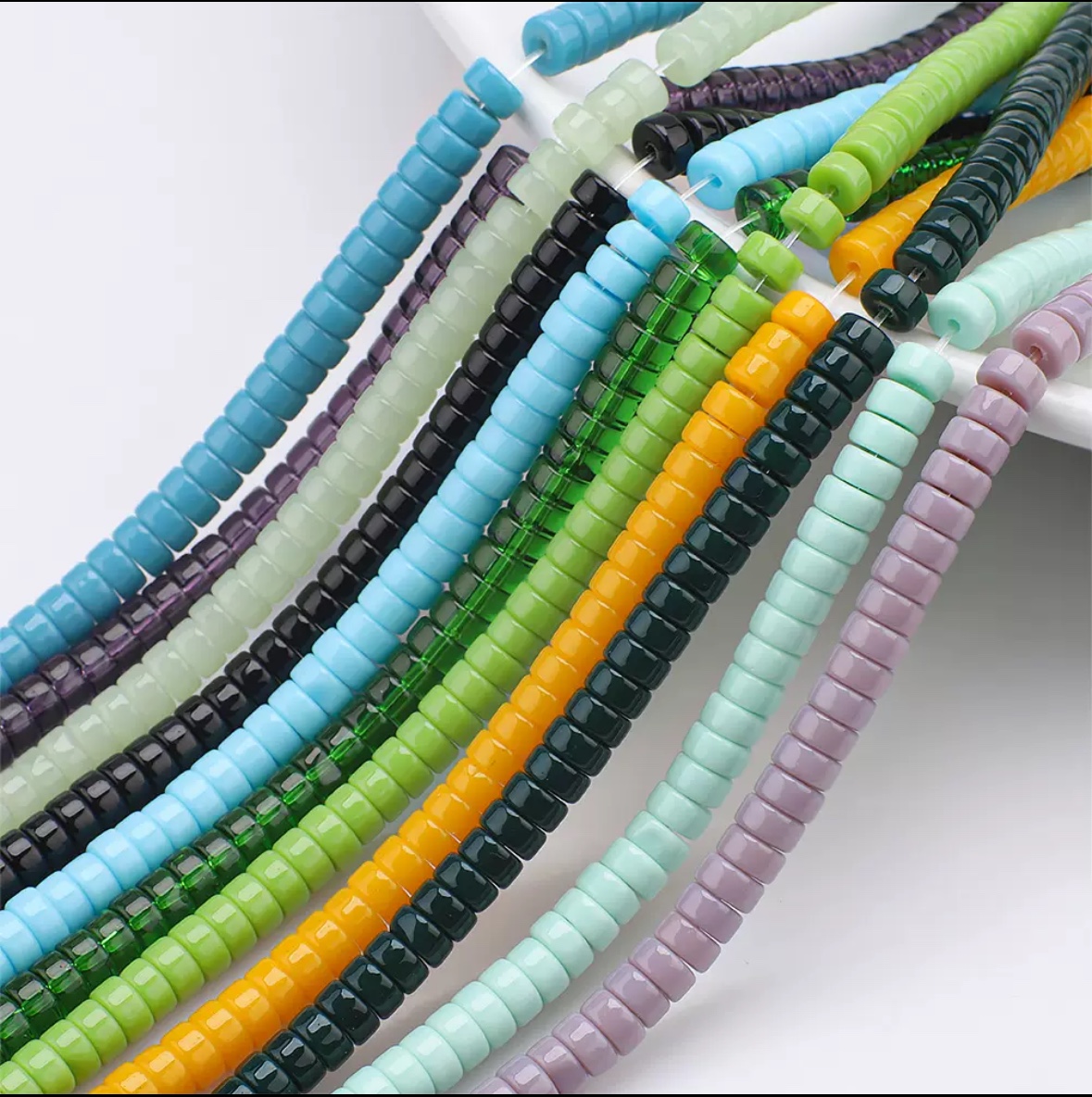 新款韩式小清新复古风时尚简约项链手链饰品配件DIY手工饰品配件3x6扁珠隔片