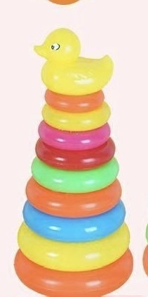 塑料叠叠乐9层套圈套鸭过家家玩具产品图