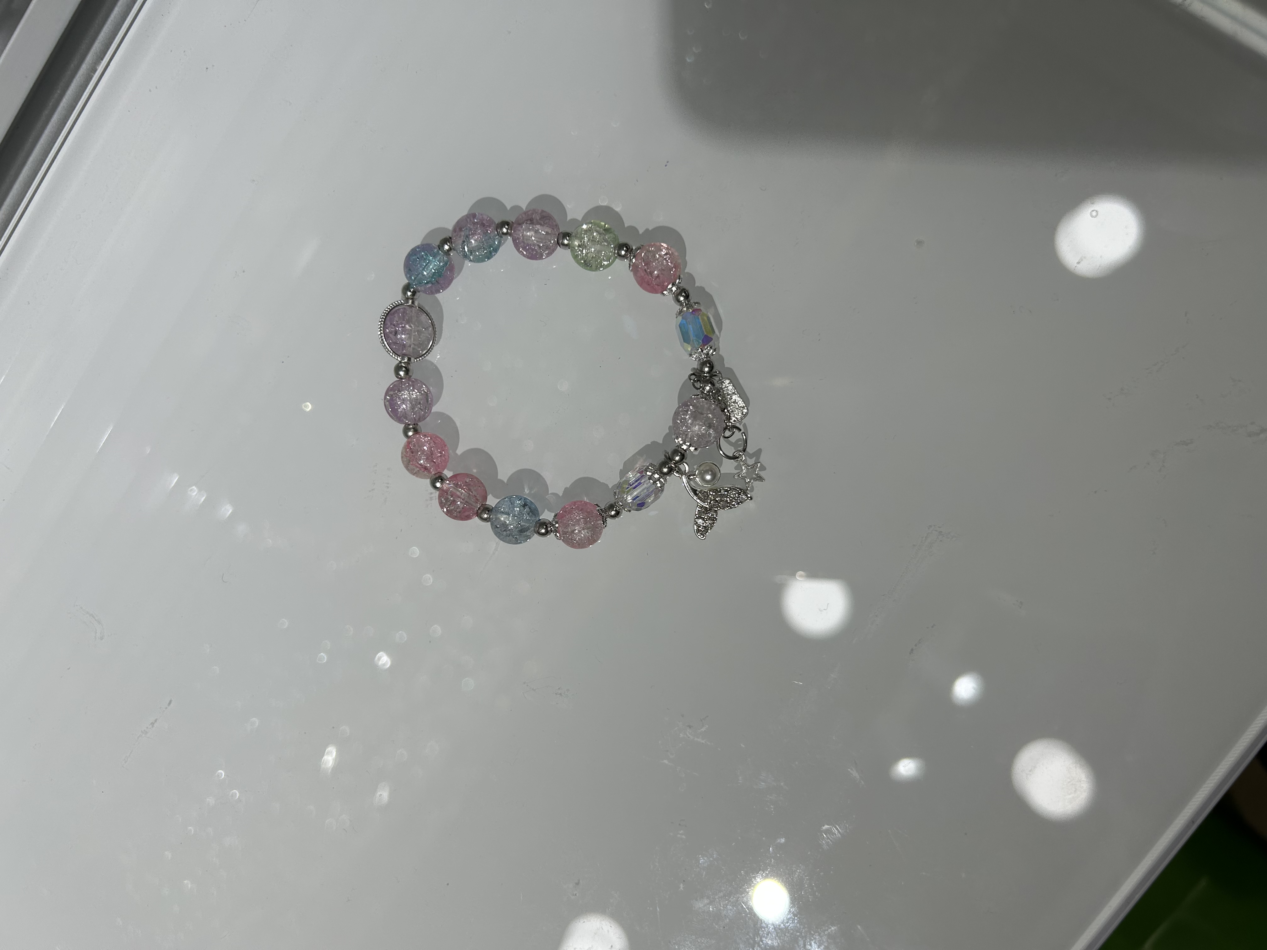 铭心饰品铜微镶不规则手链女款百搭水晶能量手串