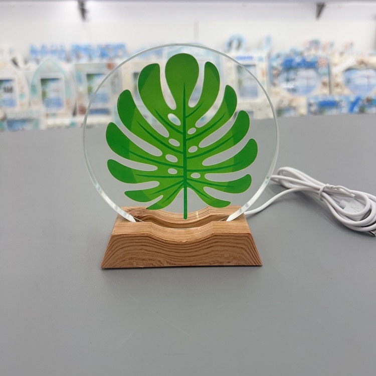 发光水晶球圆形卡通画小夜灯摆件生日礼物送女生高级感实用装饰