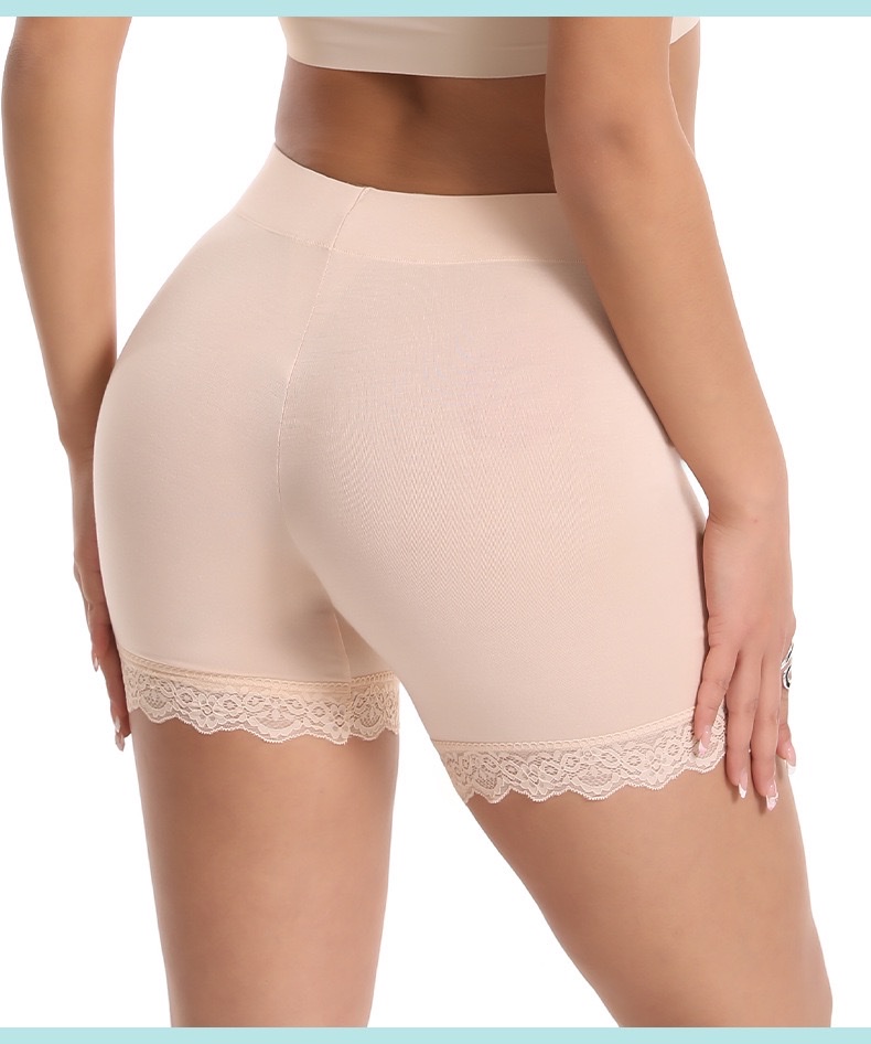 European and American cross-border large-sized safety pants, modal lace lace-trimmed tight shorts, anti-glare base layer and overweight underpants detail image 6