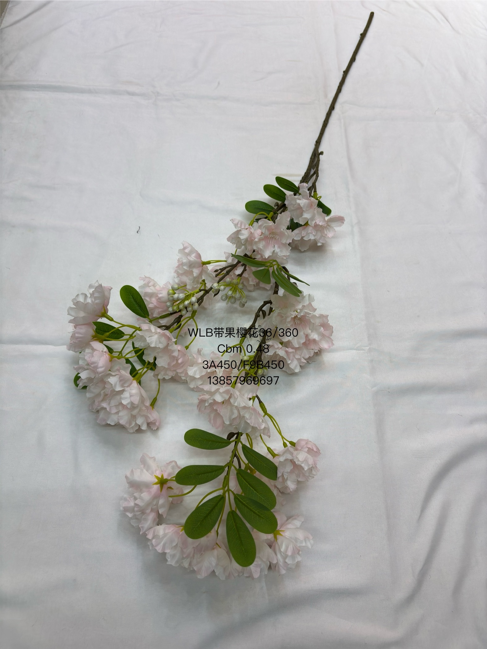 Amazon simulation peach blossoms, pear blossoms, Chinese long-branch cherry blossoms, Zen mountain cherry blossoms, wedding window store decoration, tree landscaping, simulation flowers and artificial flowers Specification image
