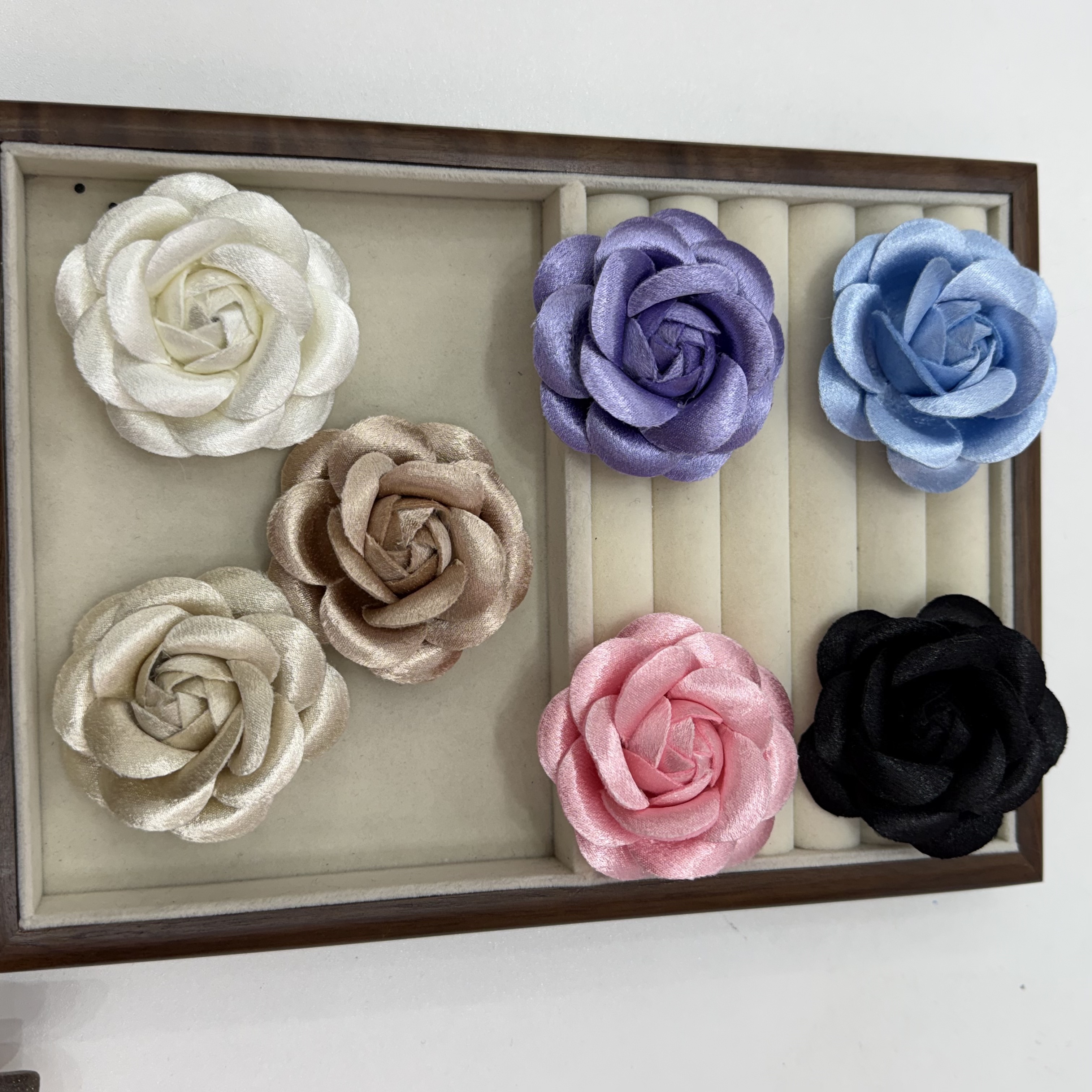 布艺山茶花手工饰品配件DIY饰品手工