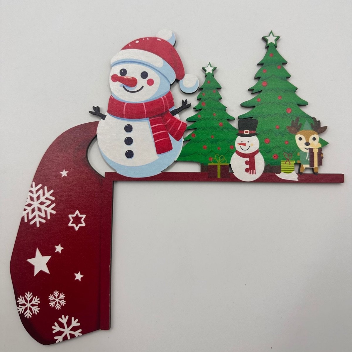 跨境创意圣诞节木质门框拐角装饰门角节日氛围布置雪人帽子圣诞老人详情图5