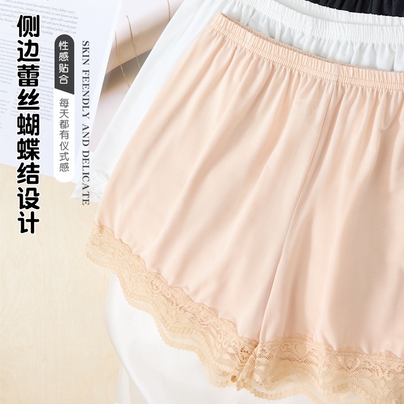 Spring and summer's new loose lace safety pants are paired with anti-glare ice silk breathable mid-waist shorts and non-rolled-up 3/4 pants details Picture