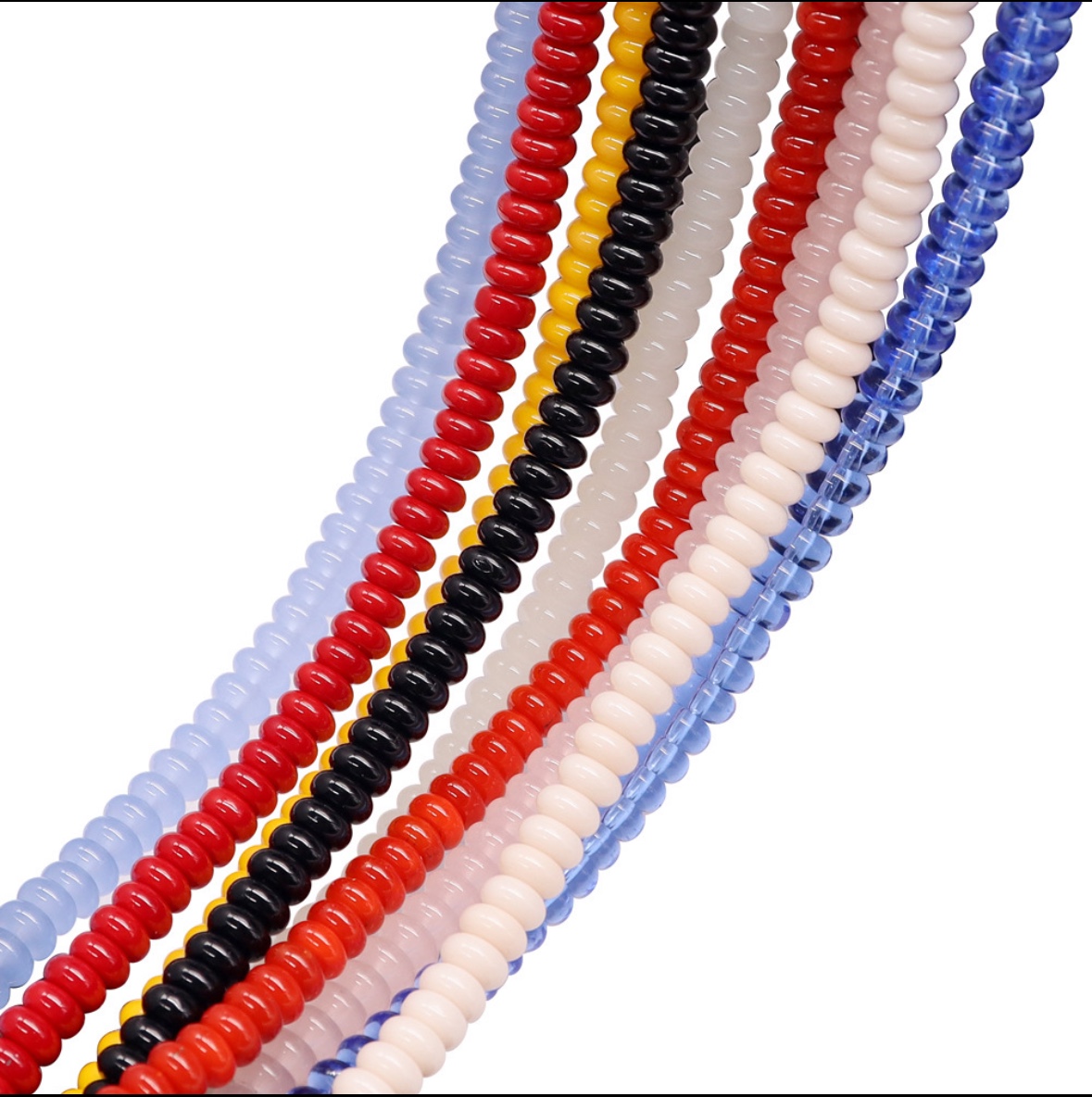 新款韩式小清新复古风手链项链配件DIY手工饰品配件3*6mm算盘珠隔片轮胎珠