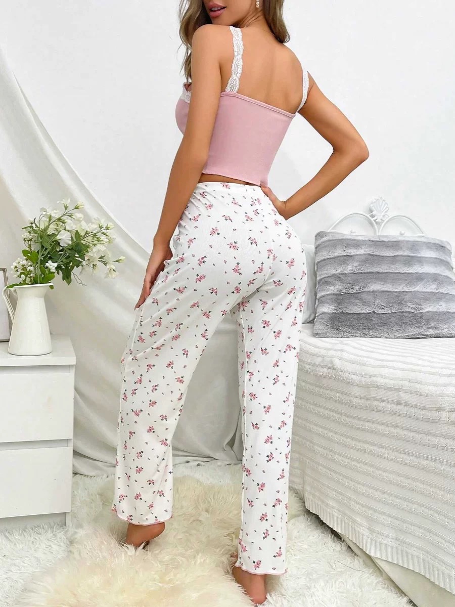 Comfortable home wear, soft and breathable home casual set, loose and laid-back style detail image 4