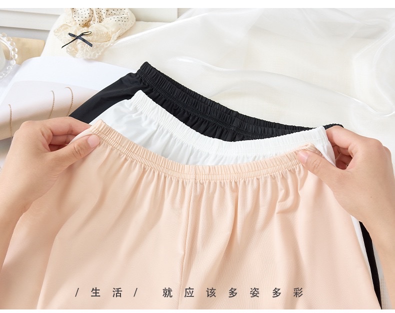 Spring and summer's new loose lace safety pants are paired with anti-glare ice silk breathable mid-waist shorts and non-rolled-up 3/4 pants detail image 7