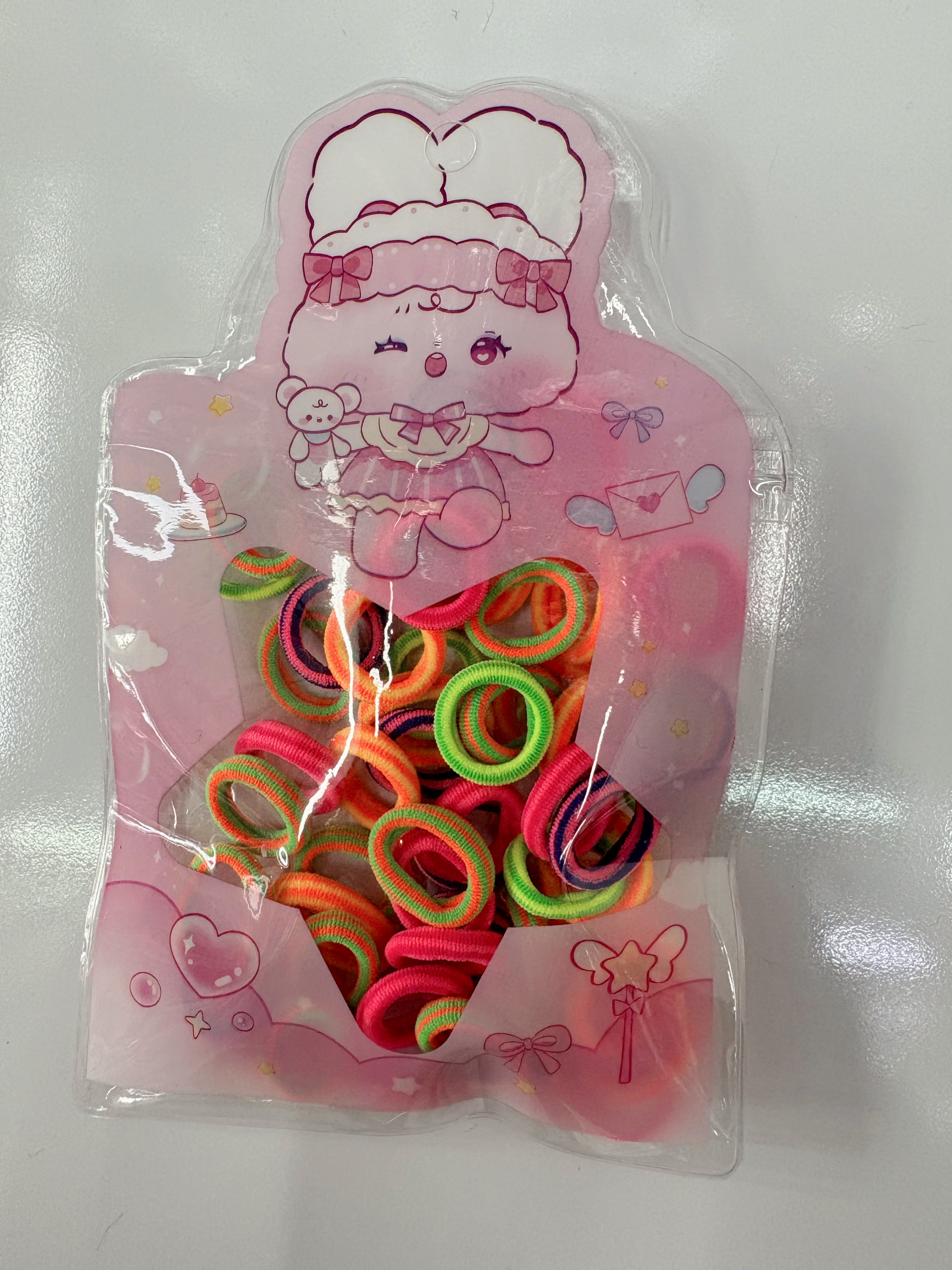 Factory direct supply, specialized export, foreign trade children's towel rings, hair ties, cartoon children's hair accessories, 2026 new style, 50-piece set Specification drawing