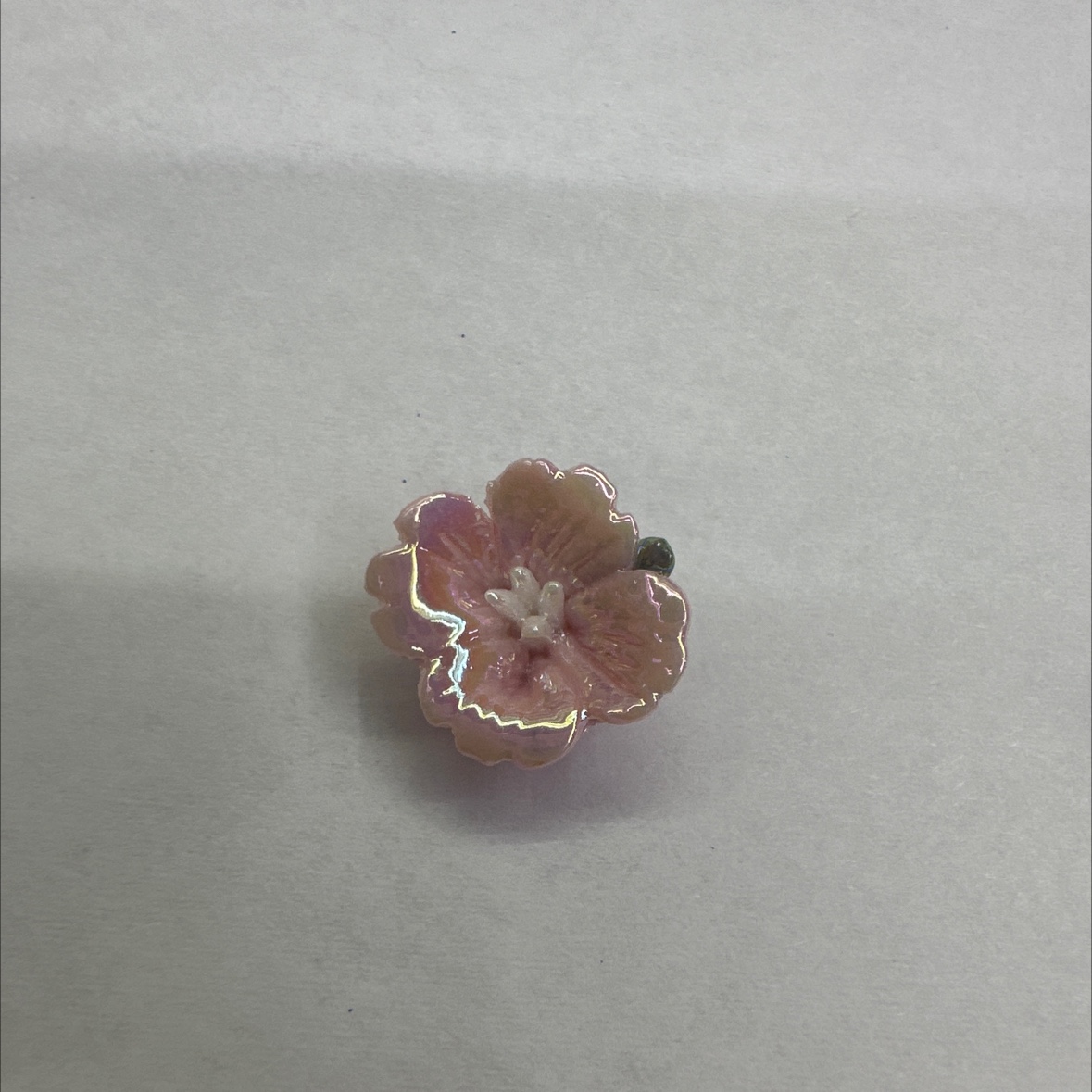纯手工制作单朵小花镀亮陶瓷花配件，可订做，DIY