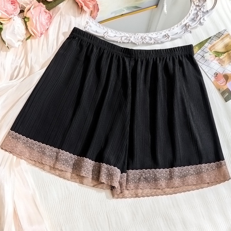 Ice silk safety pants for women to prevent exposure can be worn outside. They are loose and thin summer home shorts with no curled edges as a base layer Item Picture