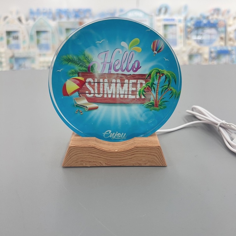 发光水晶球圆形卡通画小夜灯摆件生日礼物送女生高级感实用装饰详情图3