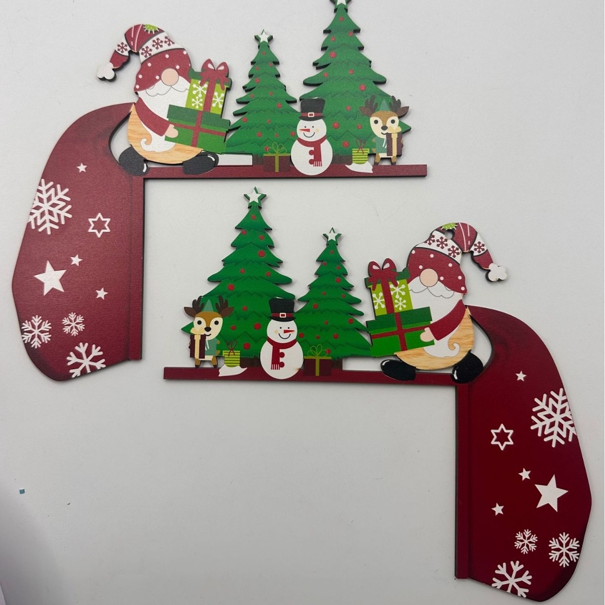 跨境创意圣诞节木质门框拐角装饰门角节日氛围布置雪人帽子圣诞老人详情图7
