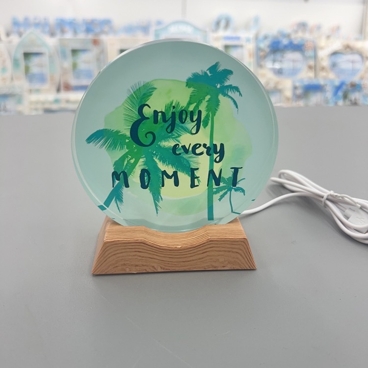 发光水晶球圆形卡通画小夜灯摆件生日礼物送女生高级感实用装饰详情图2