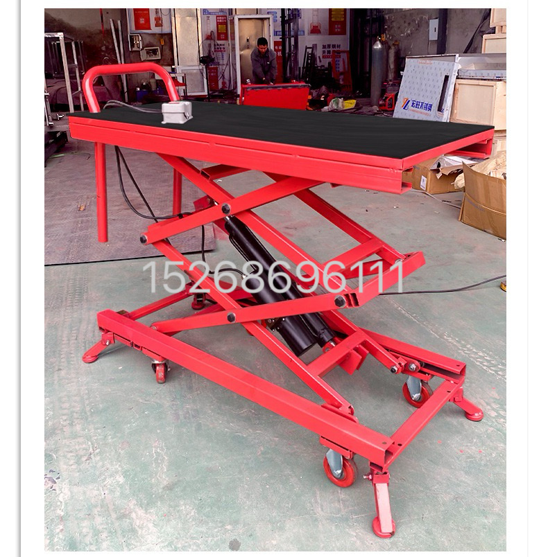 Electric hydraulic lifting horse stool, foldable small mobile lifting platform, decoration tiling, plastering, flatbed truck loading and unloading lifting platform detail image 12