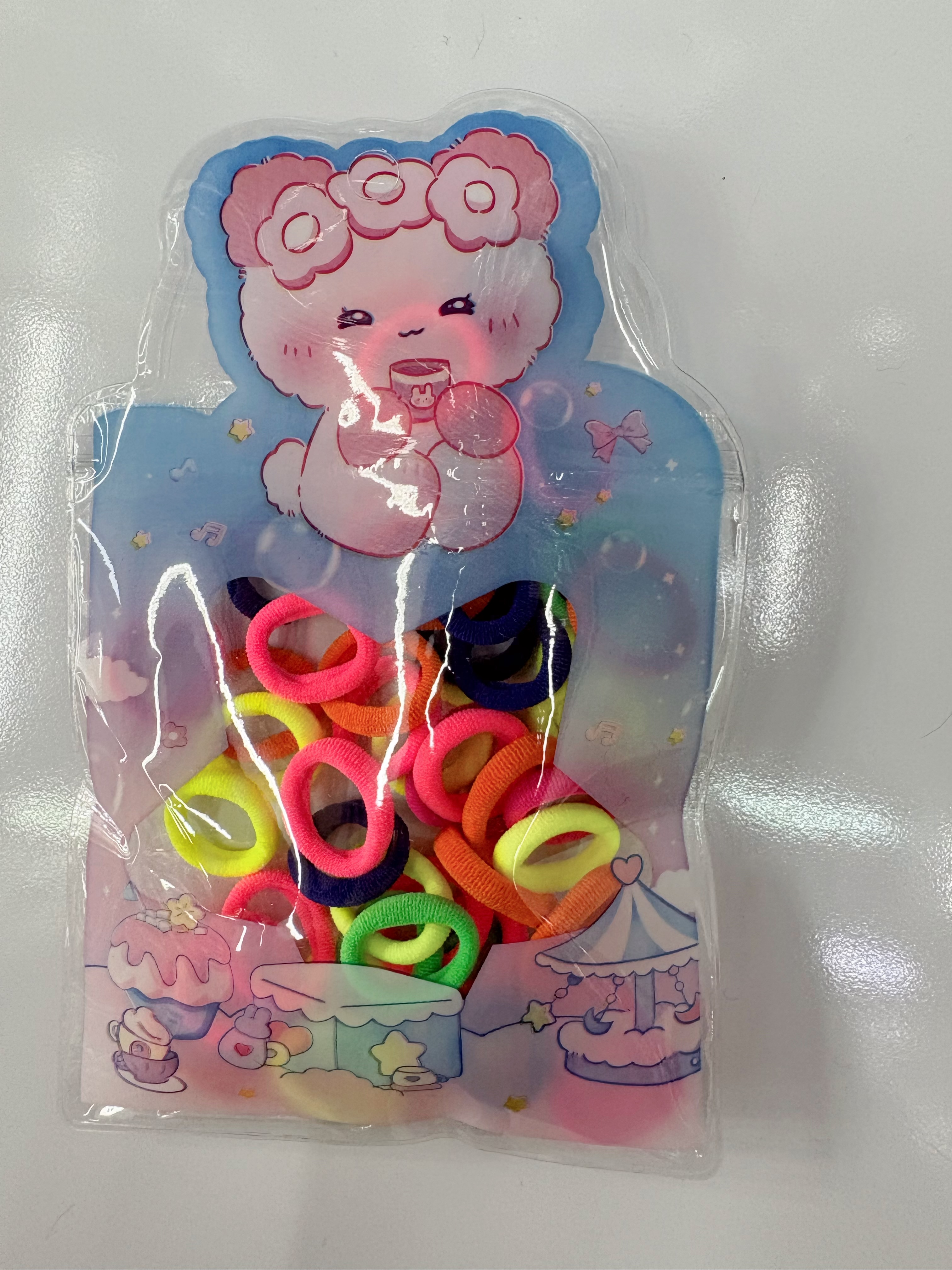 Factory direct supply, specialized export, foreign trade children's towel rings, hair ties, cartoon children's hair accessories, 2026 new style, 50-piece set detail image 2