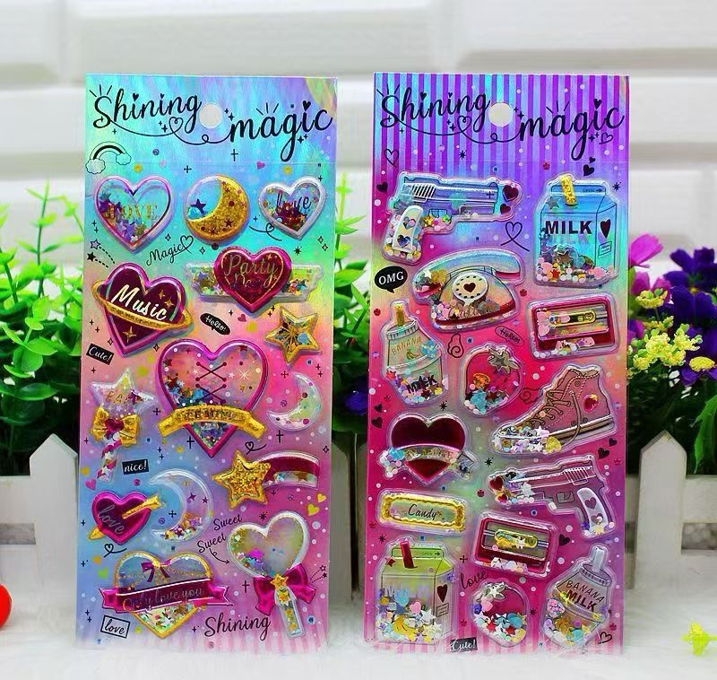 彩金摇摇乐水贴，空气贴，儿童暖胶贴