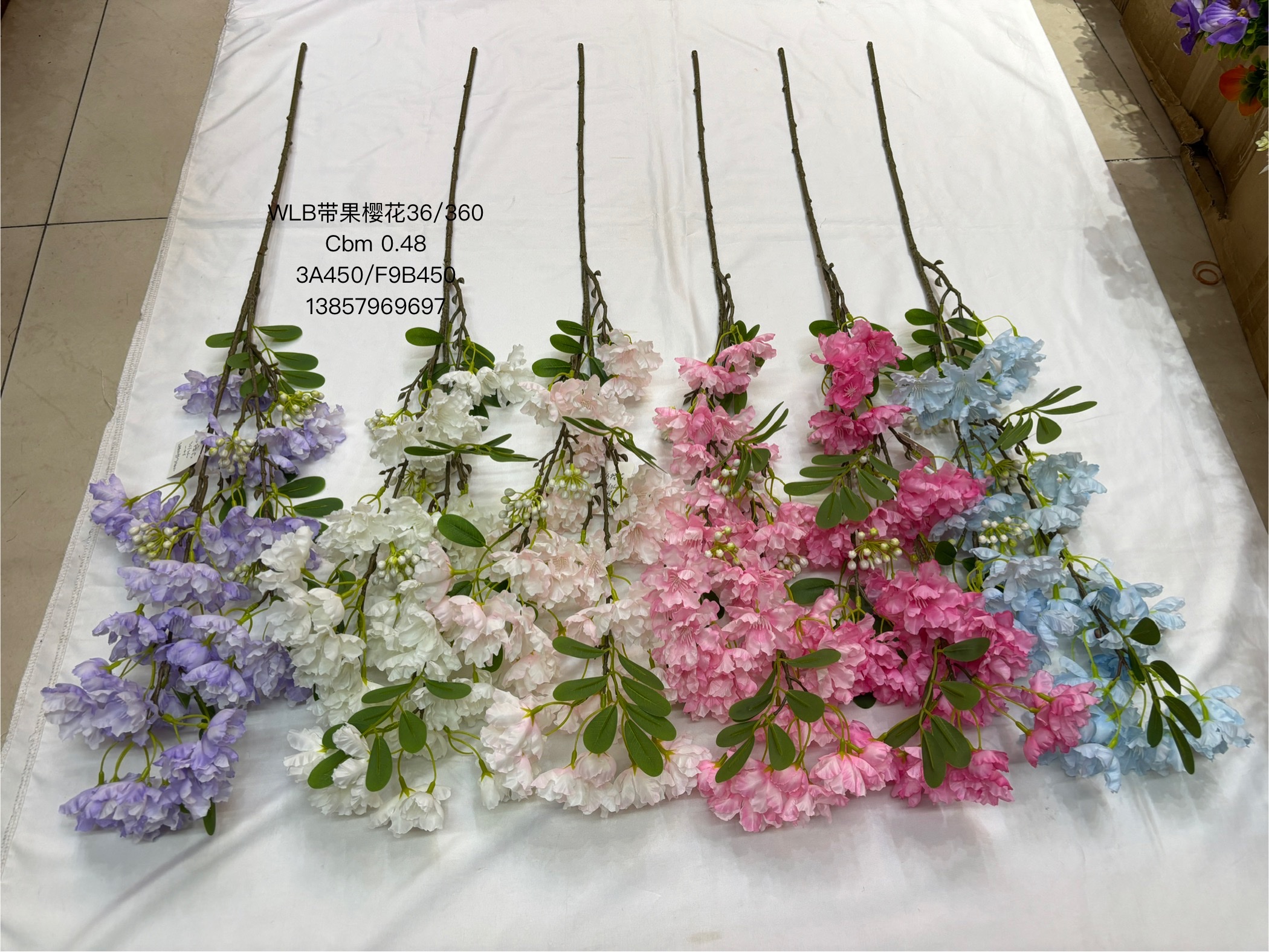 Amazon simulation peach blossoms, pear blossoms, Chinese long-branch cherry blossoms, Zen mountain cherry blossoms, wedding window store decoration, tree landscaping, simulation flowers and artificial flowers