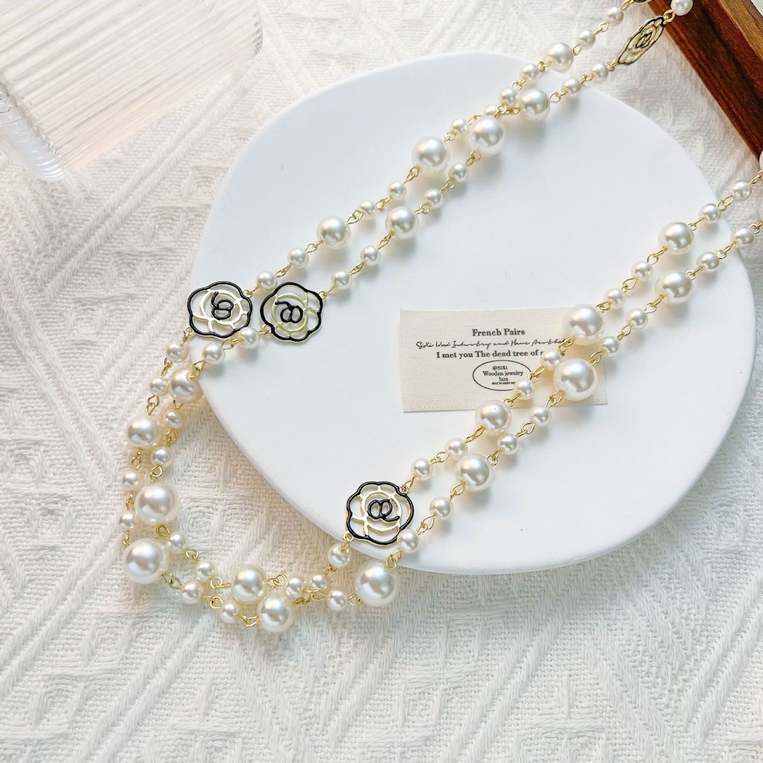 宋锦新款男生配饰项链搭扣挂饰品女长款简约风挂饰品女长款简约新款详情图2