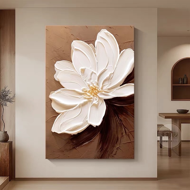 农村客厅装饰画油画画布画房间画简约艺术画挂画，全手绘油画