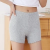 Summer thin threaded vertical striped black ear-trimmed safety pants, anti-glare women's underpants details Picture