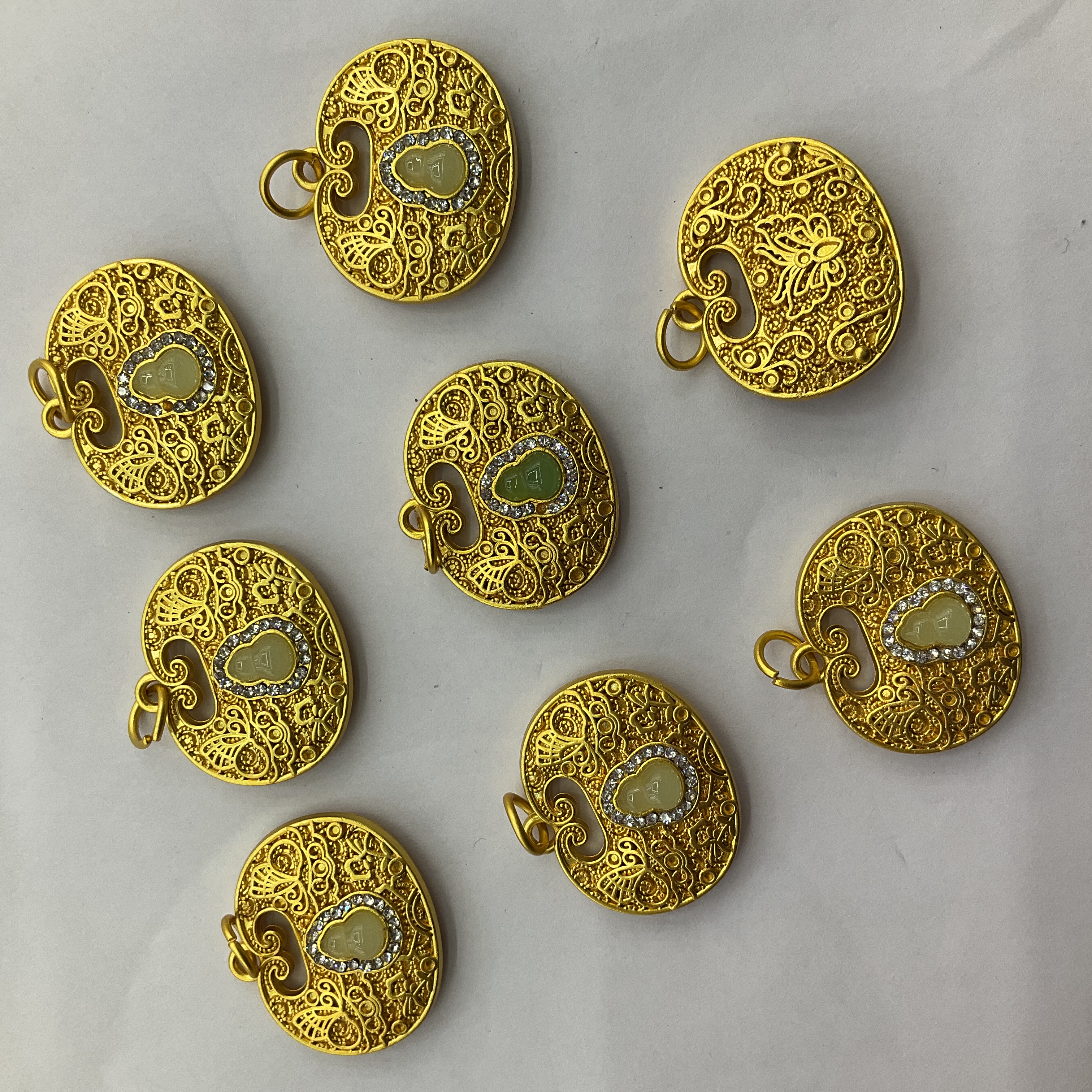 古法金锌合金葫芦锁DIY项链饰品配件