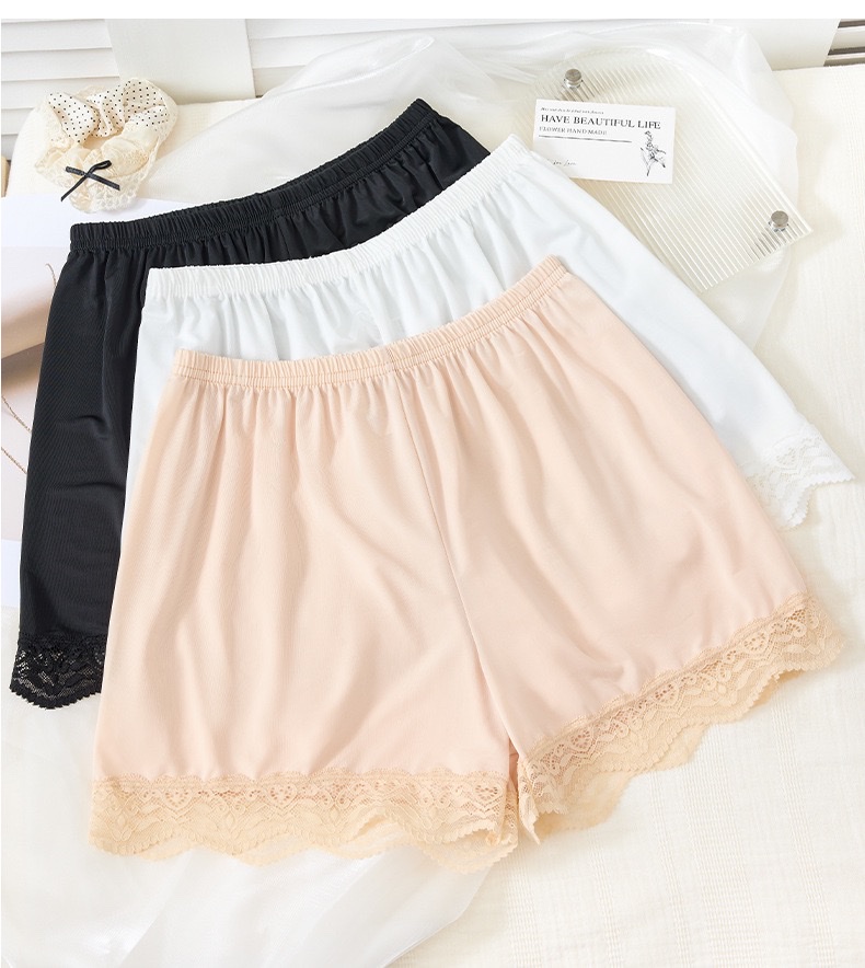 Spring and summer's new loose lace safety pants are paired with anti-glare ice silk breathable mid-waist shorts and non-rolled-up 3/4 pants detail image 13