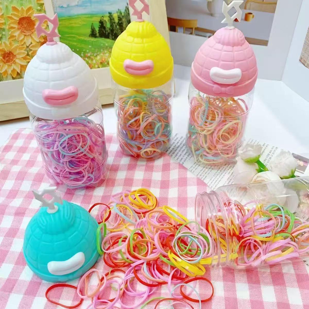 Children's rubber bands, disposable rubber bands, broken hair rubber bands, cute headwear, disposable rubber bands, rubber bands, disposable rubber bands Specification image