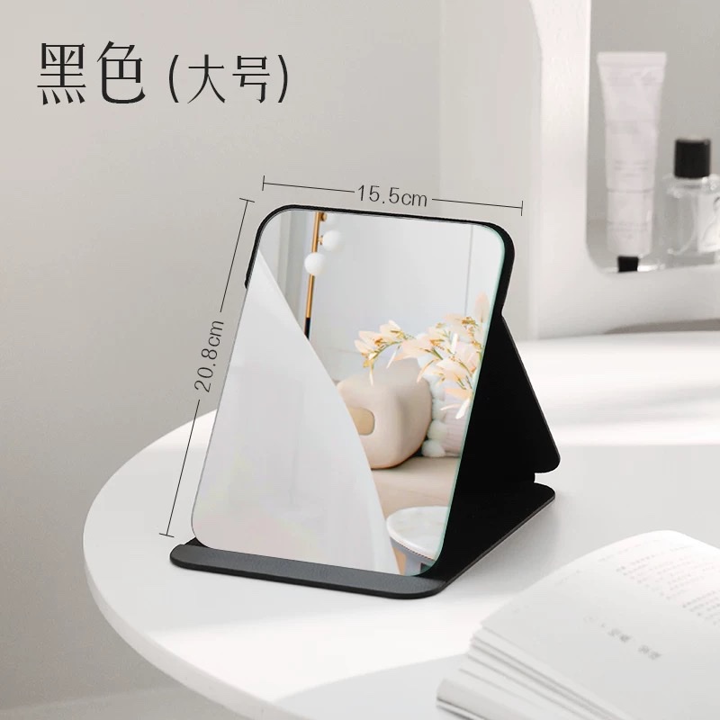 古迪折叠小镜子学生宿舍专用梳妆镜女随身男士便携家用桌面蒽萘LED化妆镜子台式带灯折叠放大网红宿舍桌面美妆卧室梳妆镜女详情图10