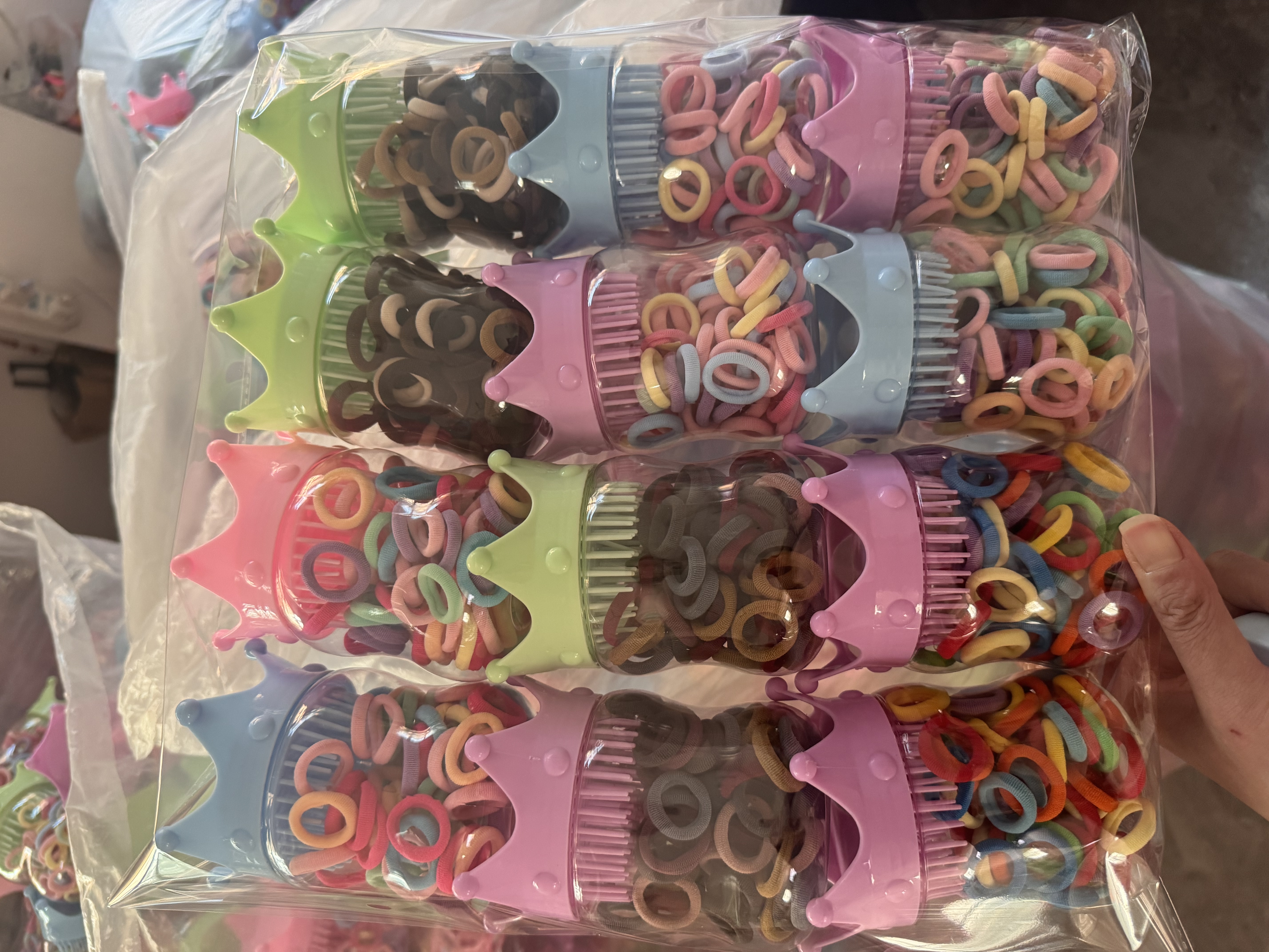 Children's hair ties, Korean-style headwear, hair accessories, rubber bands, fashionable hair ties, rubber bands, hair accessories, women's patchwork fashion, cartoon cans, rubber bands details Picture