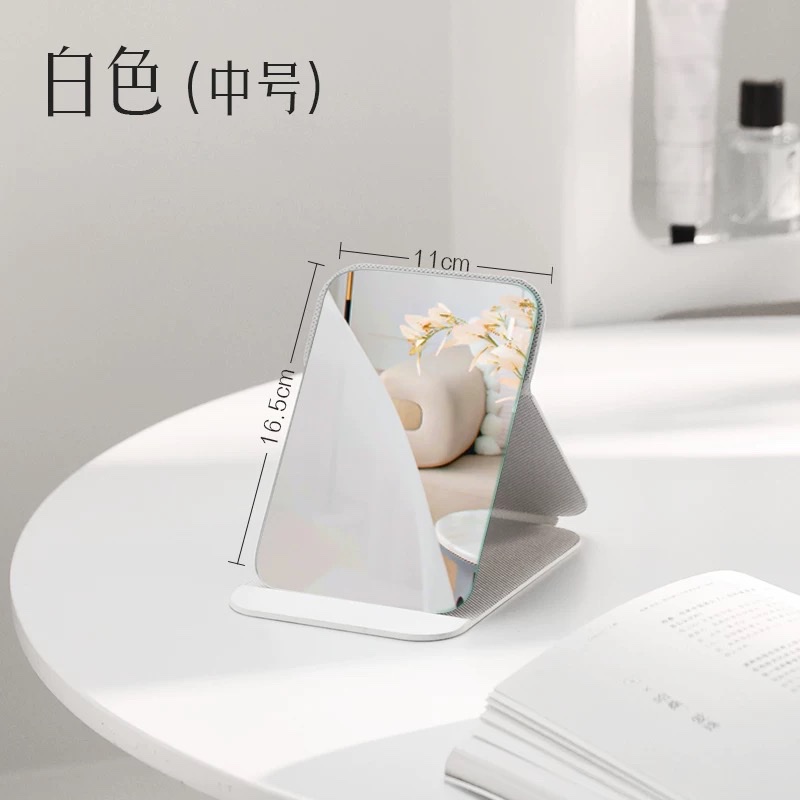 古迪折叠小镜子学生宿舍专用梳妆镜女随身男士便携家用桌面蒽萘LED化妆镜子台式带灯折叠放大网红宿舍桌面美妆卧室梳妆镜女详情图8