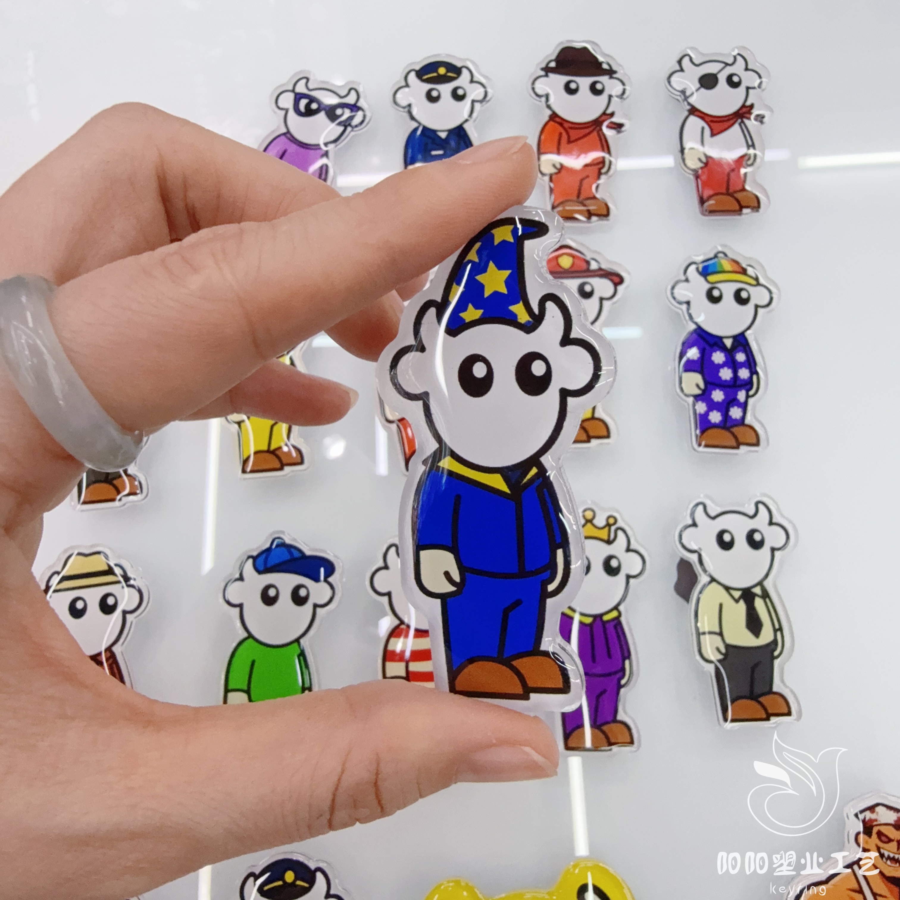 Pegatinas de refrigerador de acrílico personalizadas ciudad creativa anime pegatinas magnéticas de succión de dibujos animados acrílico magnético suave wenchuang personalizable copa mundial oficial taniko Specification image