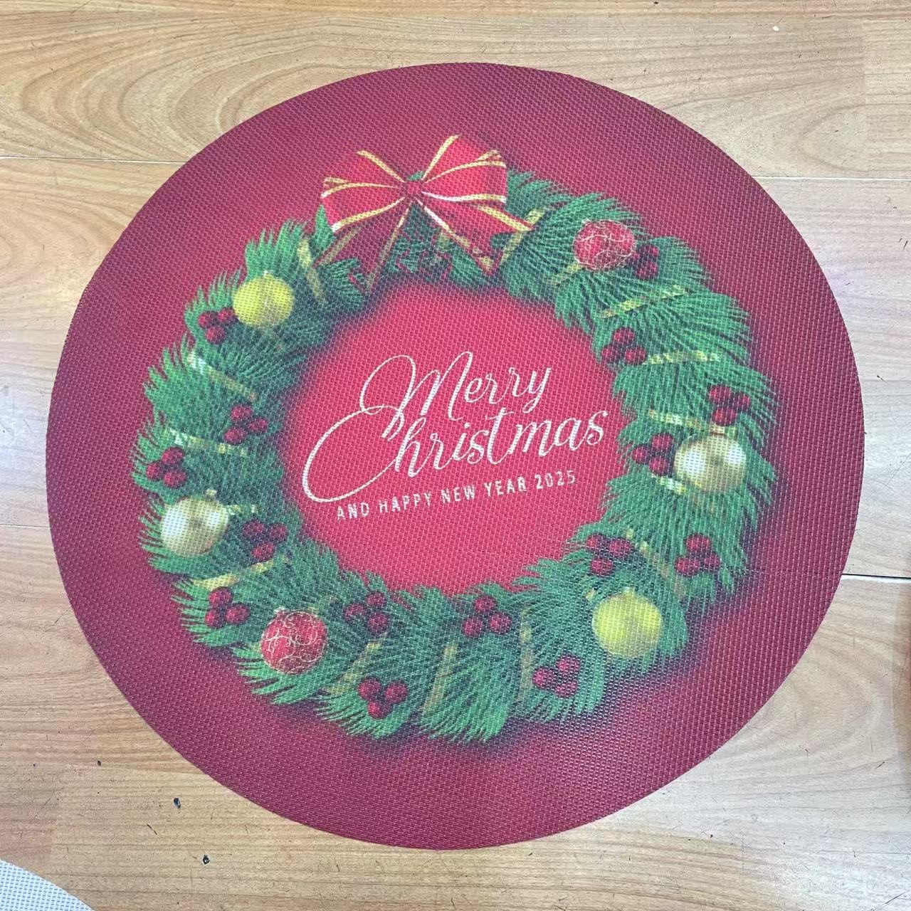 PVC  圣诞系列杯垫餐桌防烫垫隔热餐垫简约环保可定制餐桌防烫垫产品图