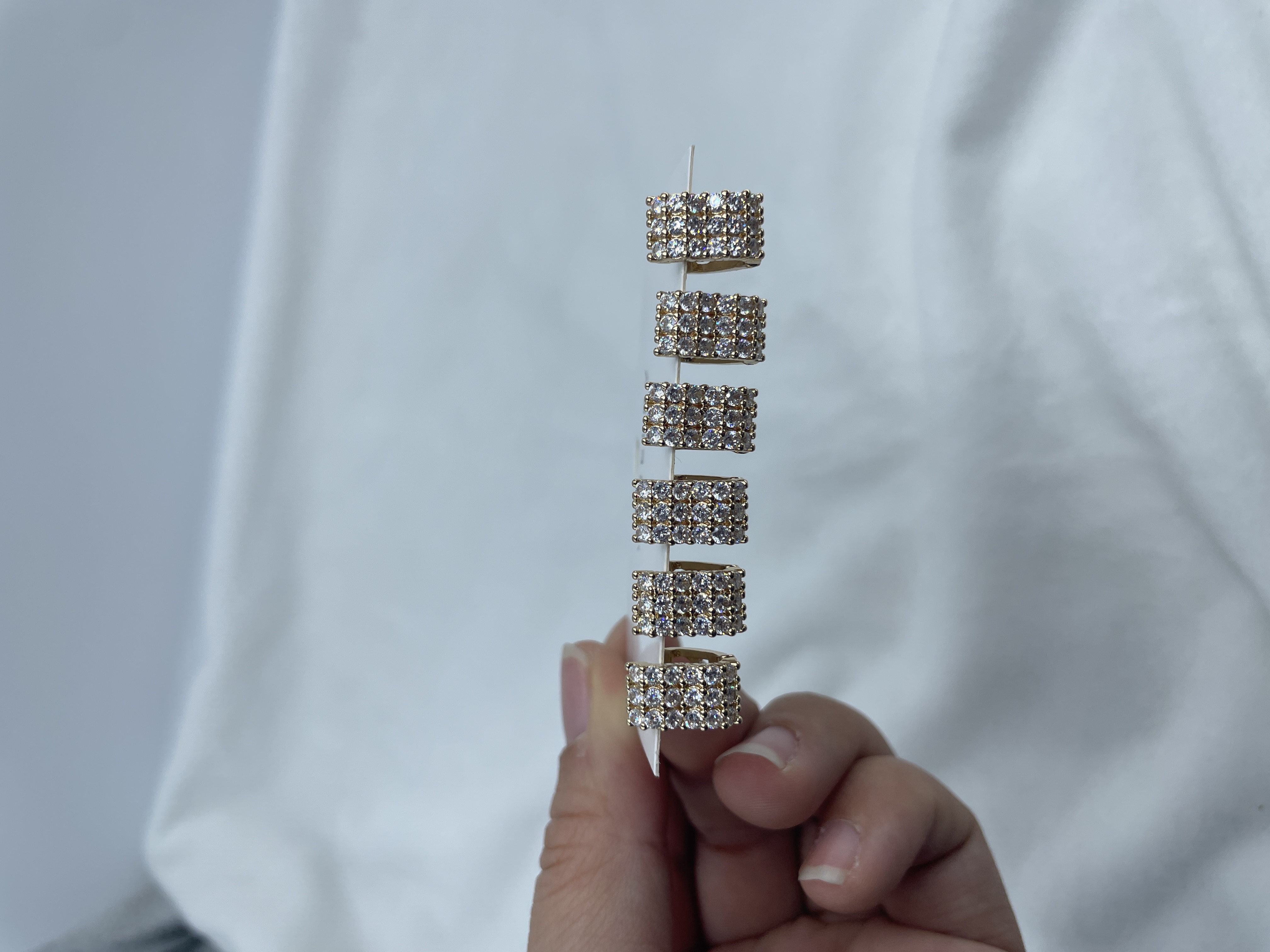 春季新品爱心锆石耳扣三对装耳圈耳扣 小众高级感网红简约耳饰 