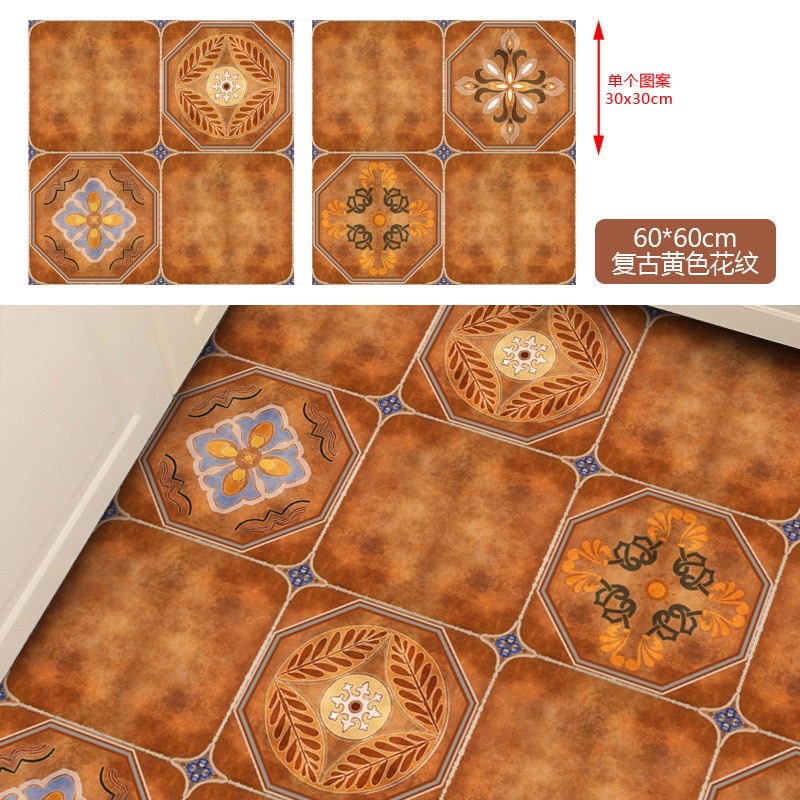 Thickened self-adhesive decorative wall and floor stickers for the kitchen, retro American-style stickers for the renovation of the living room and balcony detail image 10