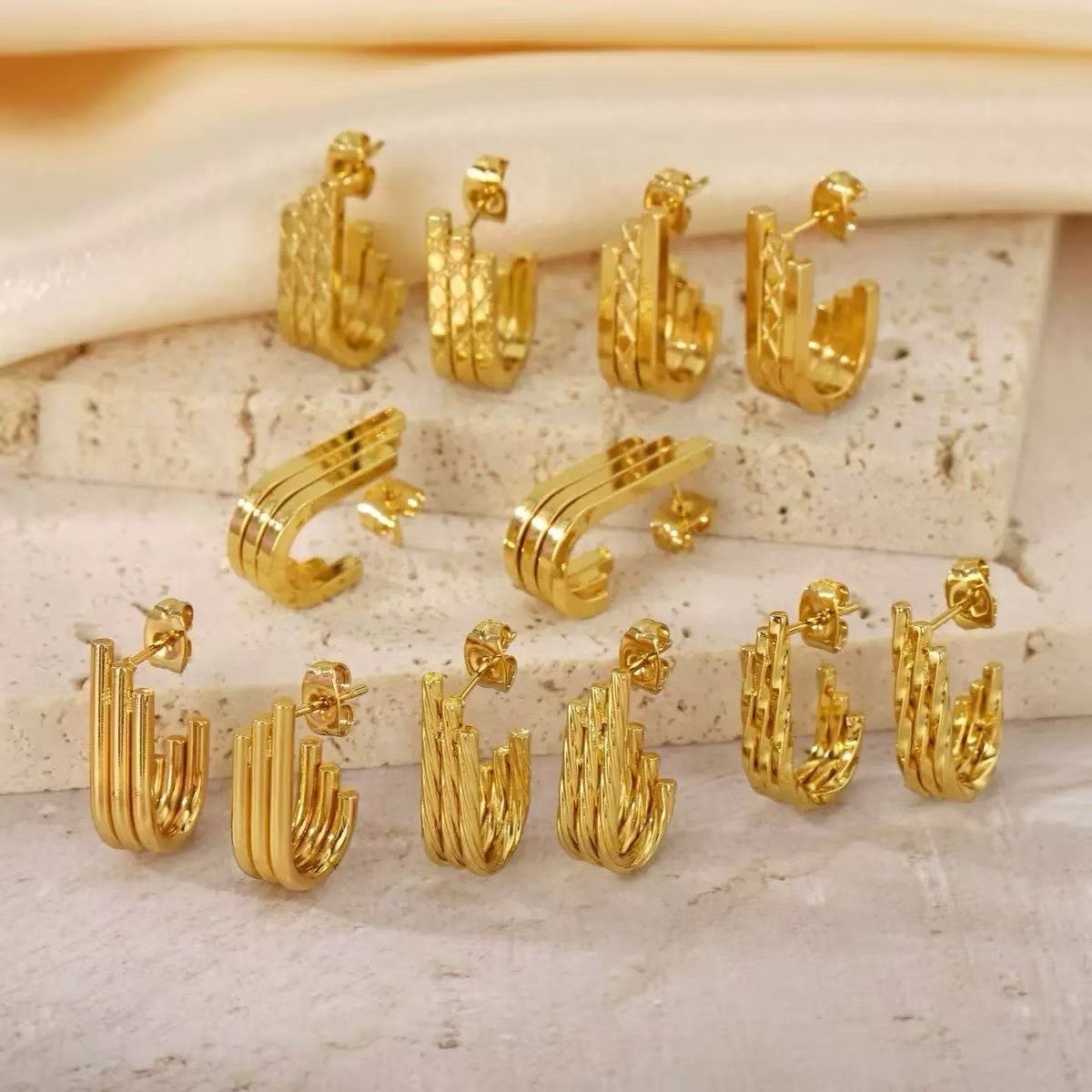 中古饰品耳环耳饰耳夹复古时尚设计感