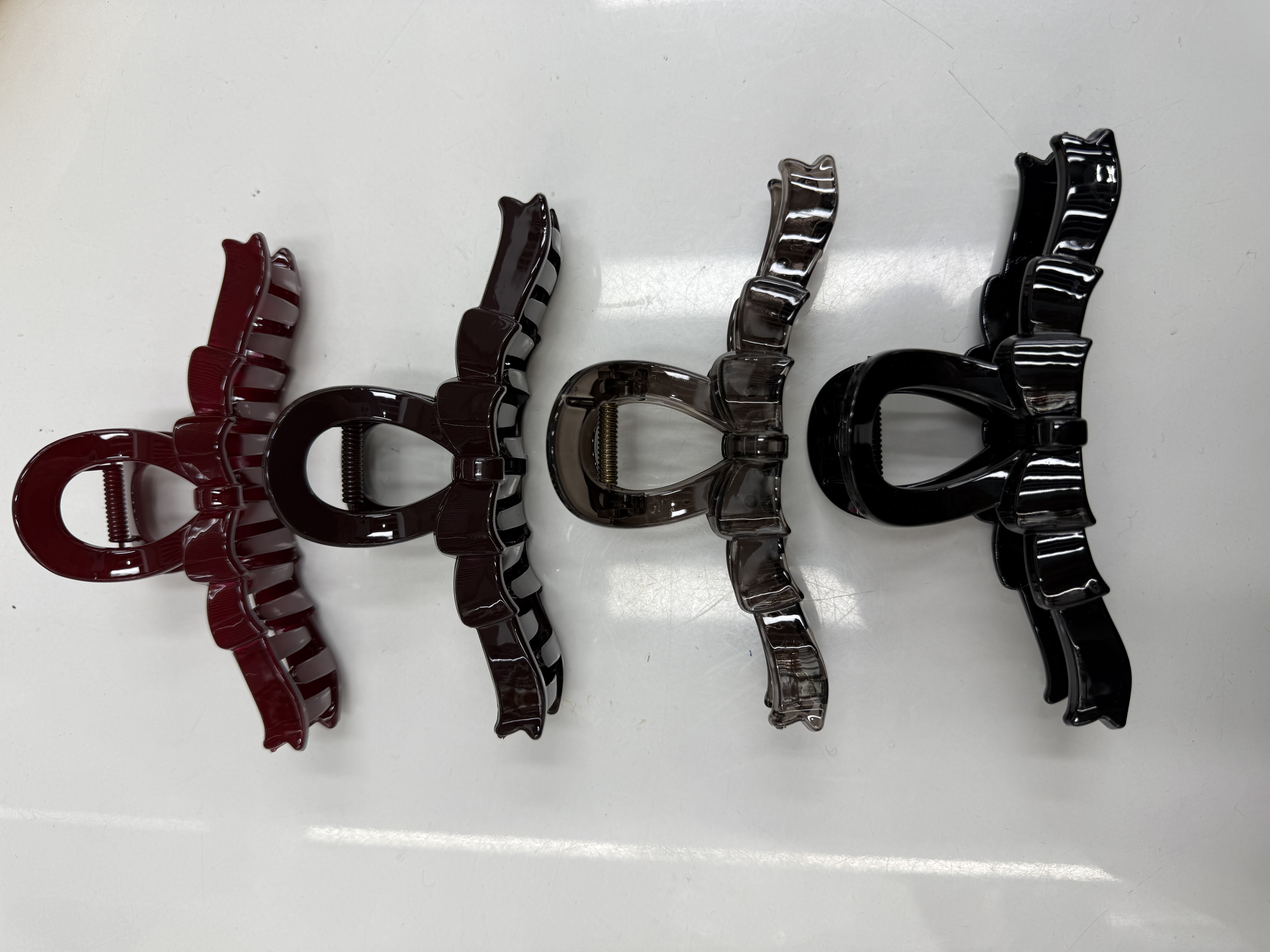 Korean sweet bow wavy hair clips, girl's back of the head, coiled hair clips, large amount of hair, shark clips, hair clips, hair accessories... .. Hairpin