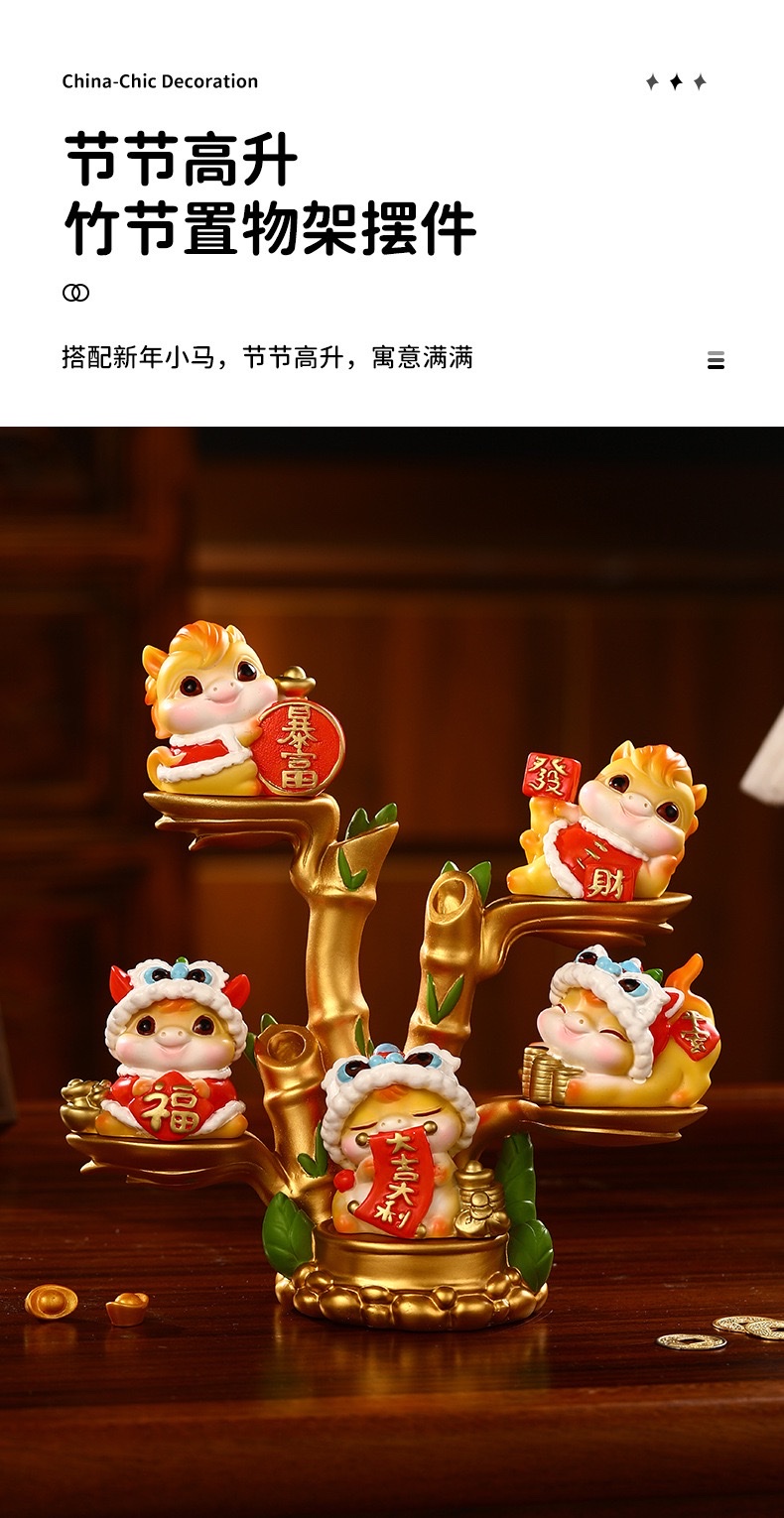 New creative decorative items for the Year of the Horse, housemoving souvenirs, home living room, entrance hall, TV cabinet, desktop decorations, resin details Picture
