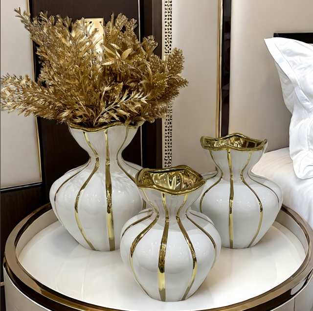 北欧陶瓷装饰工艺品陶瓷花软装饰品陶瓷工艺简约风陶瓷工艺陶瓷装饰工艺品