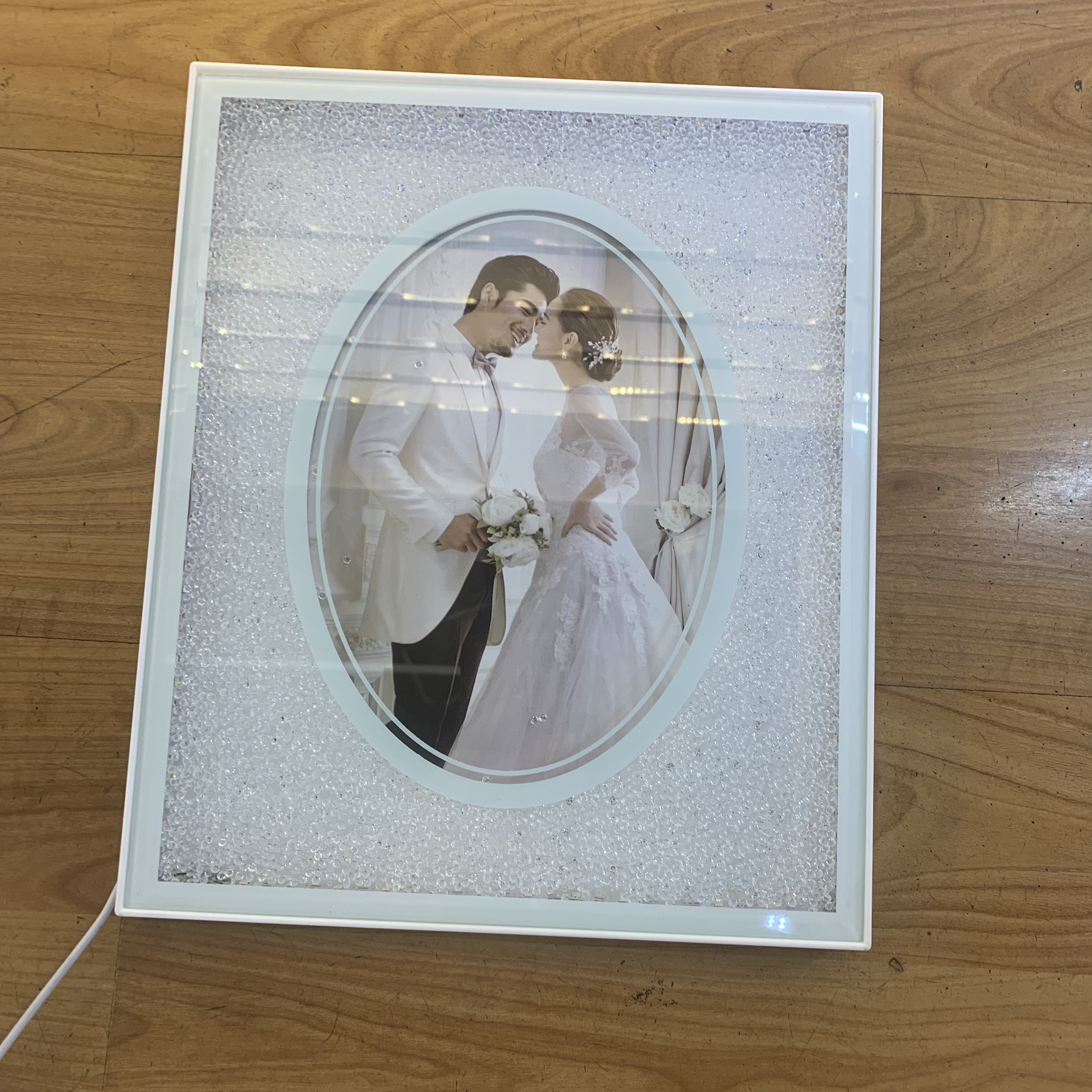 USB interface LED light single-color and dual-color photo frame with light detail image 2