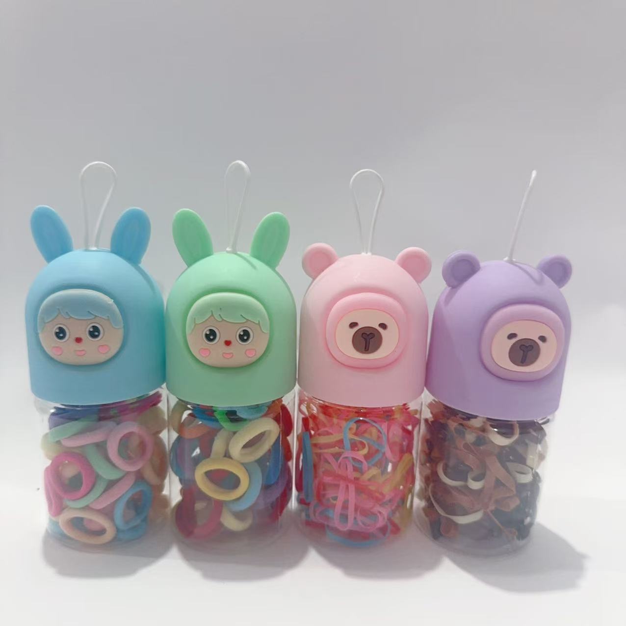 Children's hair ties, Korean-style headwear, hair accessories, rubber bands, fashionable hair ties, rubber bands, hair accessories, women's patchwork fashion, cartoon cans, rubber bands detail image 15