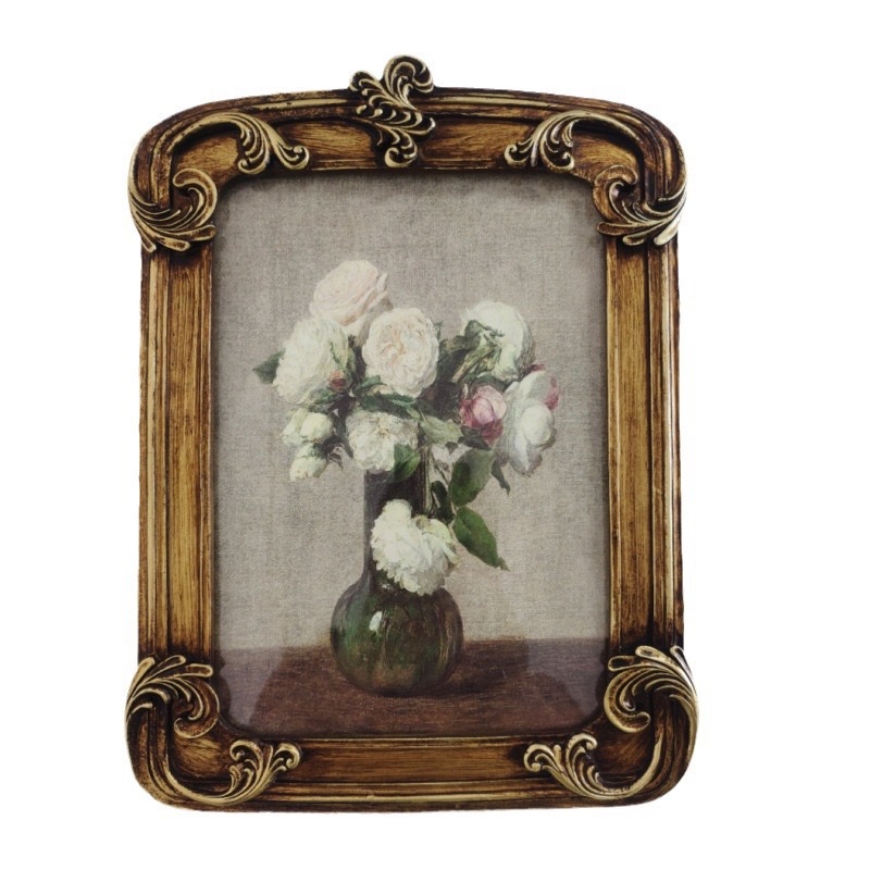 树脂欧式复古法式装饰摆件摆台相框手工客厅卧室床头沙发专用挂画 细节图